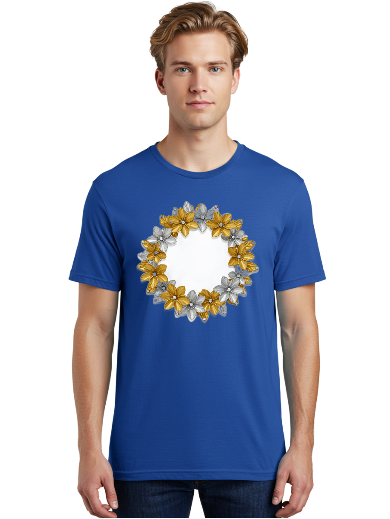 Gold-Silver-Flowers Men'S Graphic Tee, 100% Cotton, Comfortable Casual Summer Wear, Machine Washable, Vintage Camera, Old Camera, Antique Camera, Black Camera, Classic Photography, Photography Equipment, Nostalgic Device, Film Camera, Bai057 24