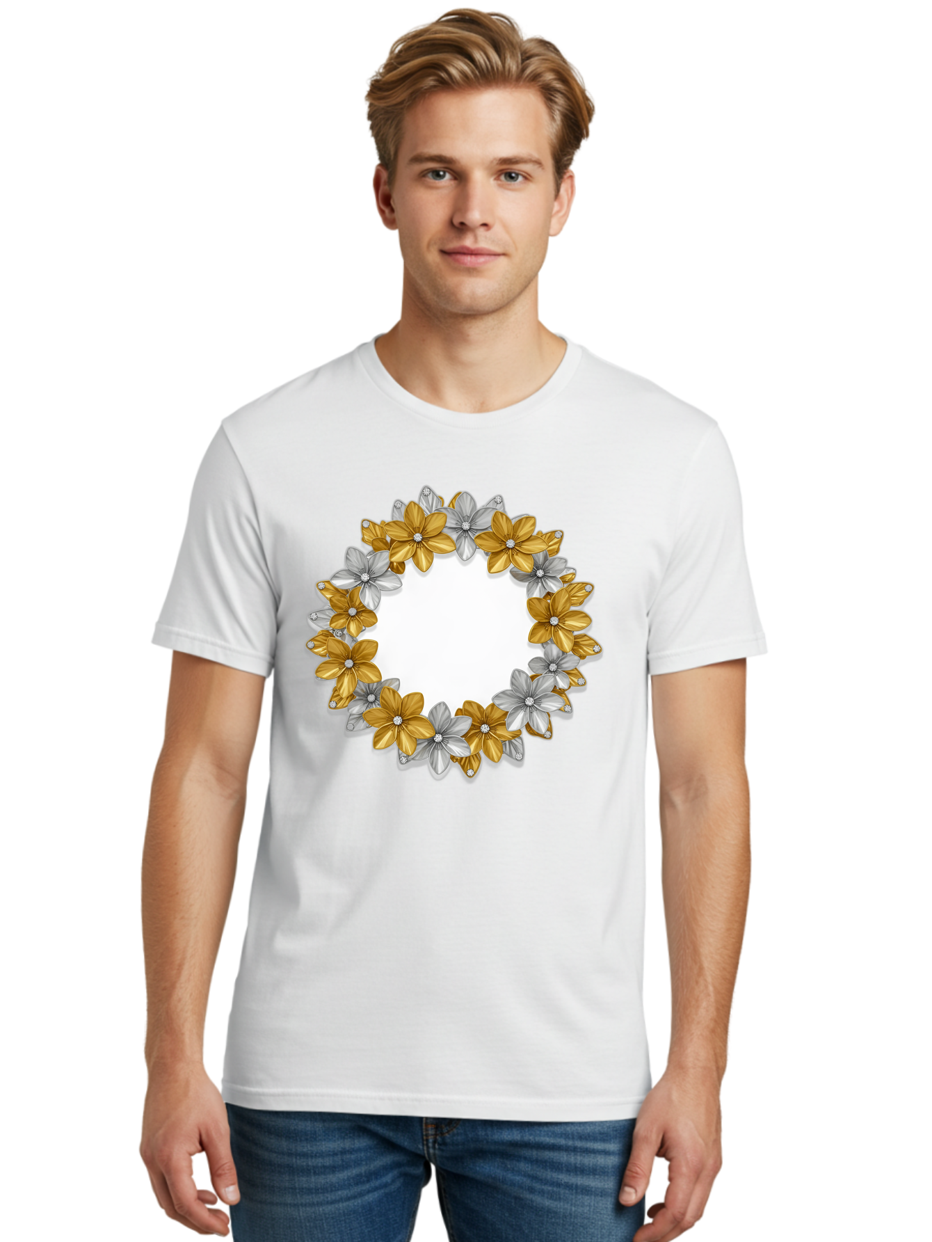 Gold-Silver-Flowers Men'S Graphic Tee, 100% Cotton, Comfortable Casual Summer Wear, Machine Washable, Vintage Camera, Old Camera, Antique Camera, Black Camera, Classic Photography, Photography Equipment, Nostalgic Device, Film Camera, Bai057 27
