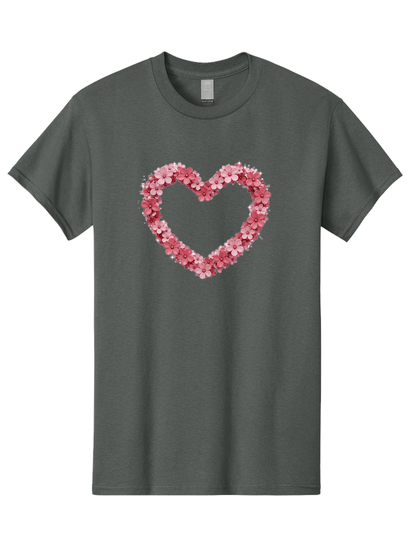 Heart-Shape-With-Pink-Flowers Men'S Graphic Tee, 100% Cotton, Comfortable Casual Summer Wear, Machine Washable, Vintage Camera, Old Camera, Antique Camera, Black Camera, Classic Photography, Photography Equipment, Nostalgic Device, Bai069 10