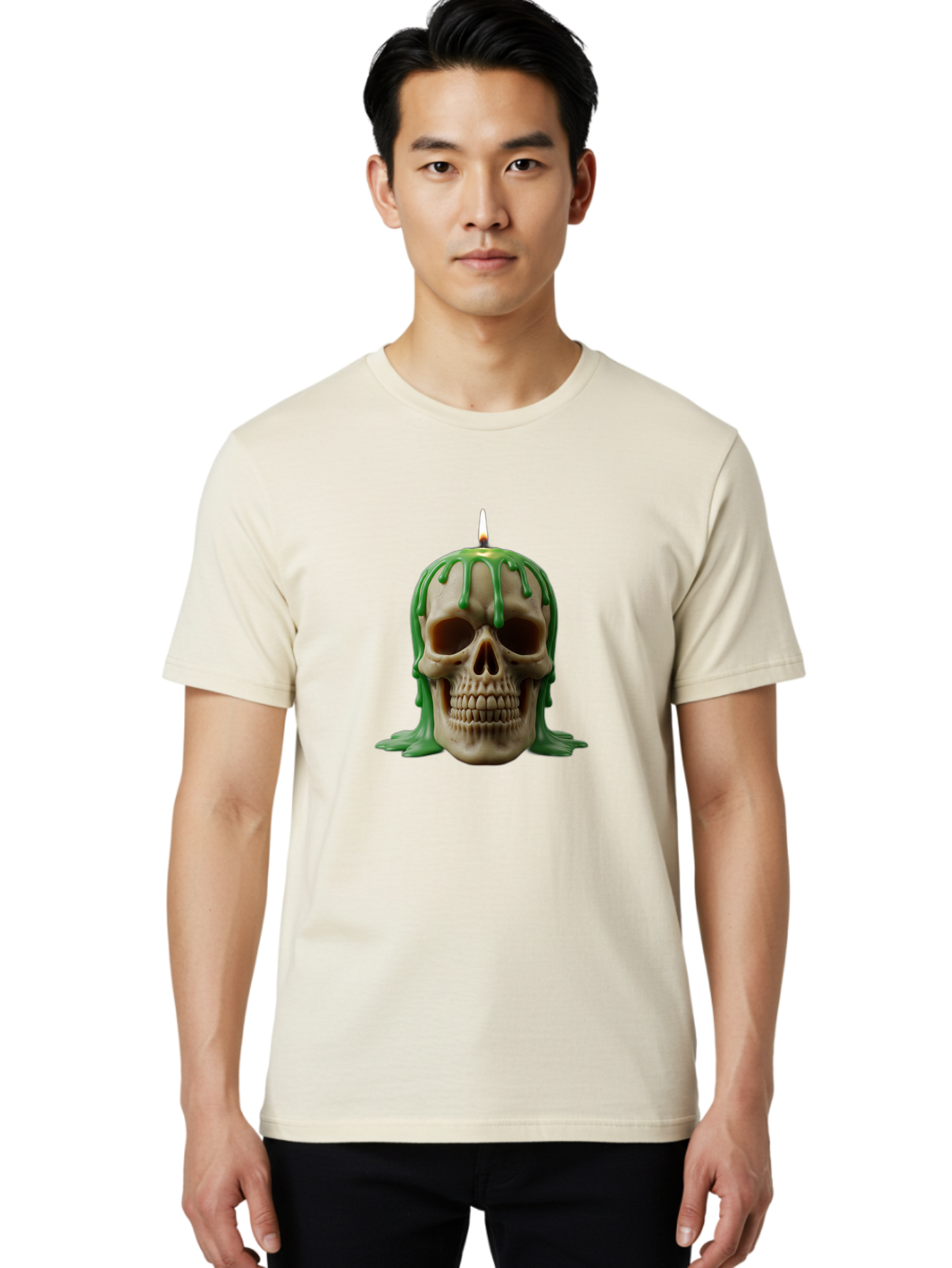 Melting-Skull-Candle Men'S Graphic Tee, 100% Cotton, Comfortable Casual Summer Wear, Machine Washable, Vintage Camera, Old Camera, Antique Camera, Black Camera, Classic Photography, Photography Equipment, Nostalgic Device, Film Camera, Bai129 24