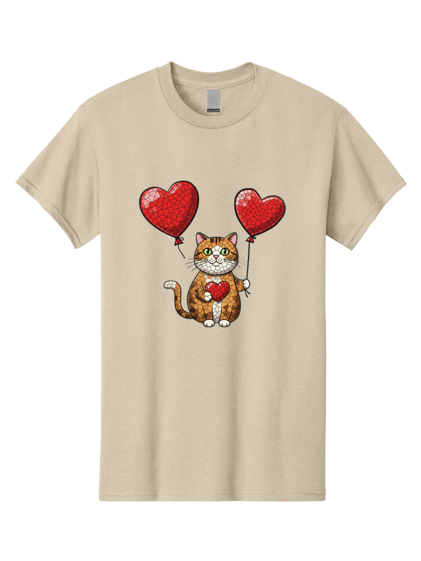 Mosaic-Cat-With-Heart-Balloons Men'S Graphic Tee, 100% Cotton, Comfortable Casual Summer Wear, Machine Washable, Vintage Camera, Old Camera, Antique Camera, Black Camera, Classic Photography, Photography Equipment, Nostalgic Device, Bai165 13