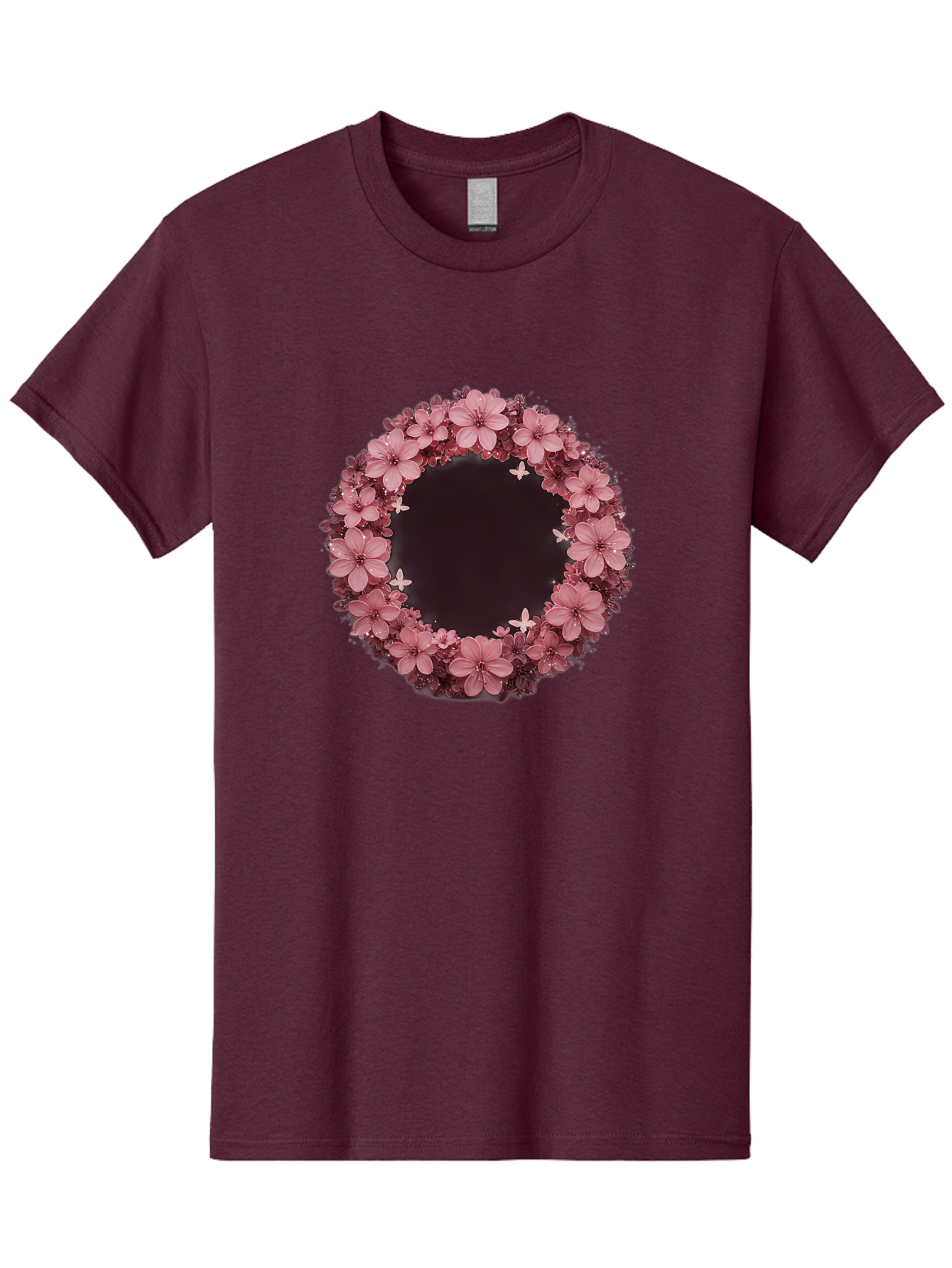Pink-Flowers-Wreath Men'S Graphic Tee, 100% Cotton, Comfortable Casual Summer Wear, Machine Washable, Vintage Camera, Old Camera, Antique Camera, Black Camera, Classic Photography, Photography Equipment, Nostalgic Device, Film Camera, Bai224 11