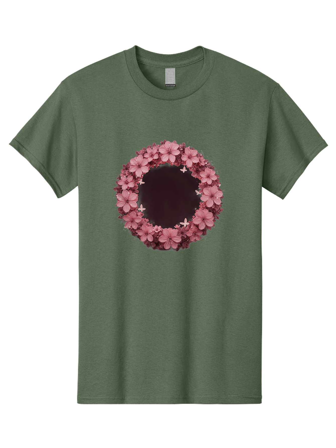 Pink-Flowers-Wreath Men'S Graphic Tee, 100% Cotton, Comfortable Casual Summer Wear, Machine Washable, Vintage Camera, Old Camera, Antique Camera, Black Camera, Classic Photography, Photography Equipment, Nostalgic Device, Film Camera, Bai224 14