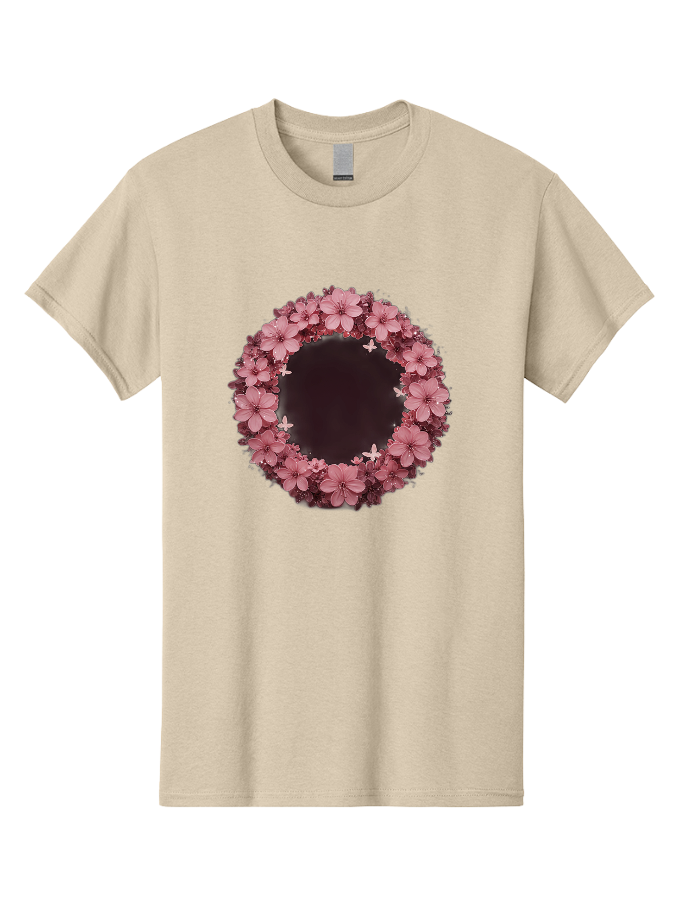 Pink-Flowers-Wreath Men'S Graphic Tee, 100% Cotton, Comfortable Casual Summer Wear, Machine Washable, Vintage Camera, Old Camera, Antique Camera, Black Camera, Classic Photography, Photography Equipment, Nostalgic Device, Film Camera, Bai224 15