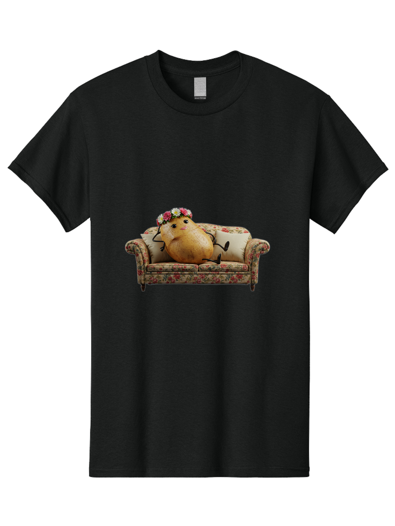 Potato-With-Flowers-On-Sofa Men'S Graphic Tee, 100% Cotton, Comfortable Casual Summer Wear, Machine Washable, Vintage Camera, Old Camera, Antique Camera, Black Camera, Classic Photography, Photography Equipment, Nostalgic Device, Film Camera, Bai253 14