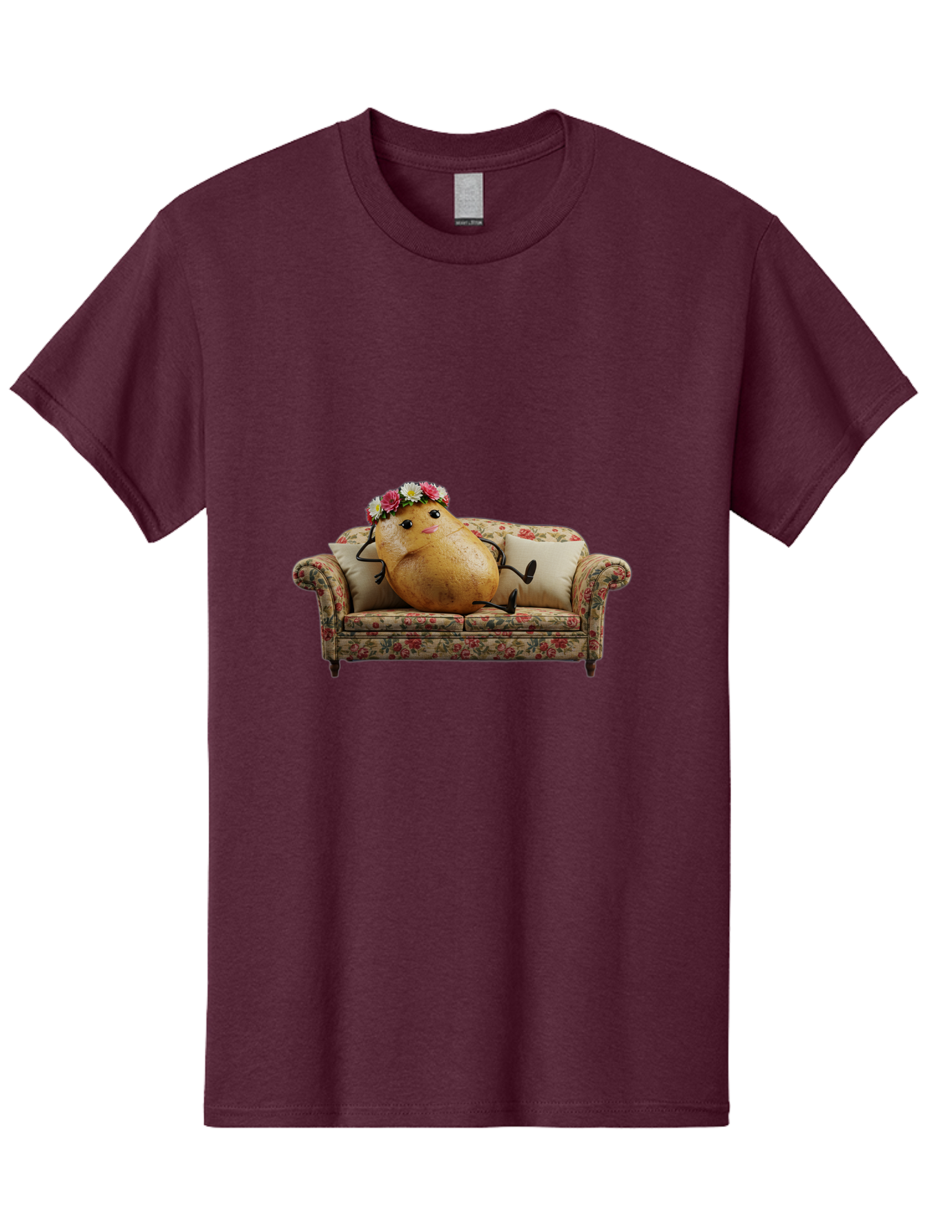 Potato-With-Flowers-On-Sofa Men'S Graphic Tee, 100% Cotton, Comfortable Casual Summer Wear, Machine Washable, Vintage Camera, Old Camera, Antique Camera, Black Camera, Classic Photography, Photography Equipment, Nostalgic Device, Film Camera, Bai253 5