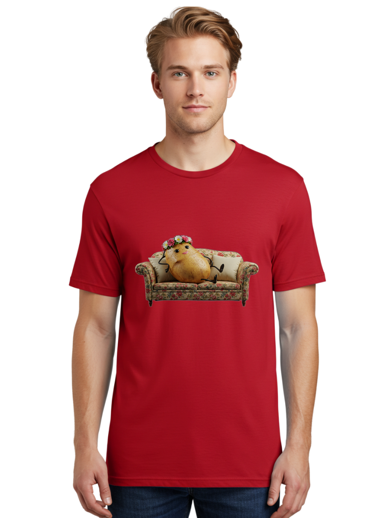 Potato-With-Flowers-On-Sofa Men'S Graphic Tee, 100% Cotton, Comfortable Casual Summer Wear, Machine Washable, Vintage Camera, Old Camera, Antique Camera, Black Camera, Classic Photography, Photography Equipment, Nostalgic Device, Film Camera, Bai253 27