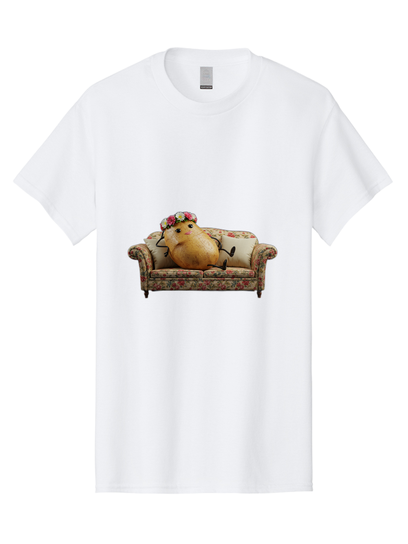 Potato-With-Flowers-On-Sofa Men'S Graphic Tee, 100% Cotton, Comfortable Casual Summer Wear, Machine Washable, Vintage Camera, Old Camera, Antique Camera, Black Camera, Classic Photography, Photography Equipment, Nostalgic Device, Film Camera, Bai253 2