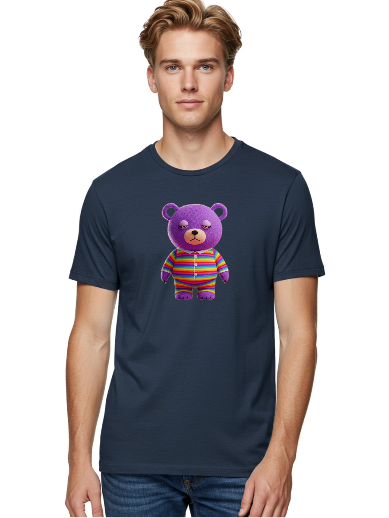 Purple-Teddy-Bear Men'S Graphic Tee, 100% Cotton, Comfortable Casual Summer Wear, Machine Washable, Vintage Camera, Old Camera, Antique Camera, Black Camera, Classic Photography, Photography Equipment, Nostalgic Device, Film Camera, Camera Art Bai263 17
