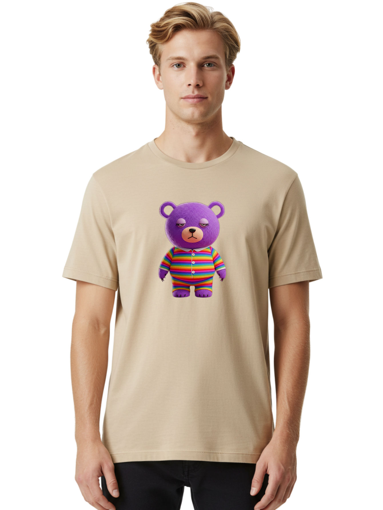 Purple-Teddy-Bear Men'S Graphic Tee, 100% Cotton, Comfortable Casual Summer Wear, Machine Washable, Vintage Camera, Old Camera, Antique Camera, Black Camera, Classic Photography, Photography Equipment, Nostalgic Device, Film Camera, Camera Art Bai263 30