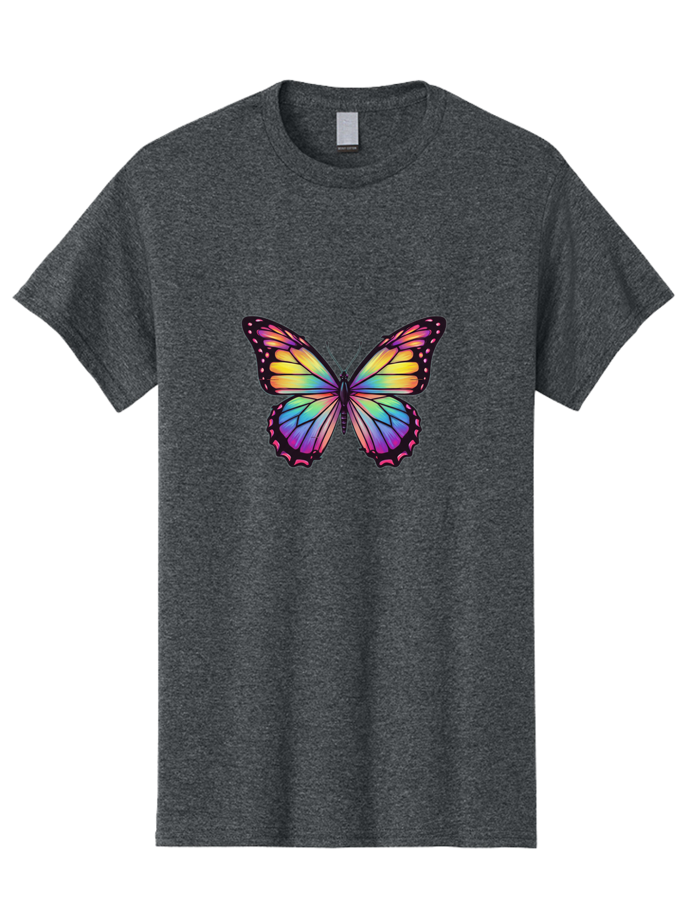 Rainbow-Butterfly-1 Men'S Graphic Tee, 100% Cotton, Comfortable Casual Summer Wear, Machine Washable, Vintage Camera, Old Camera, Antique Camera, Black Camera, Classic Photography, Photography Equipment, Nostalgic Device, Film Camera, Bai286 5