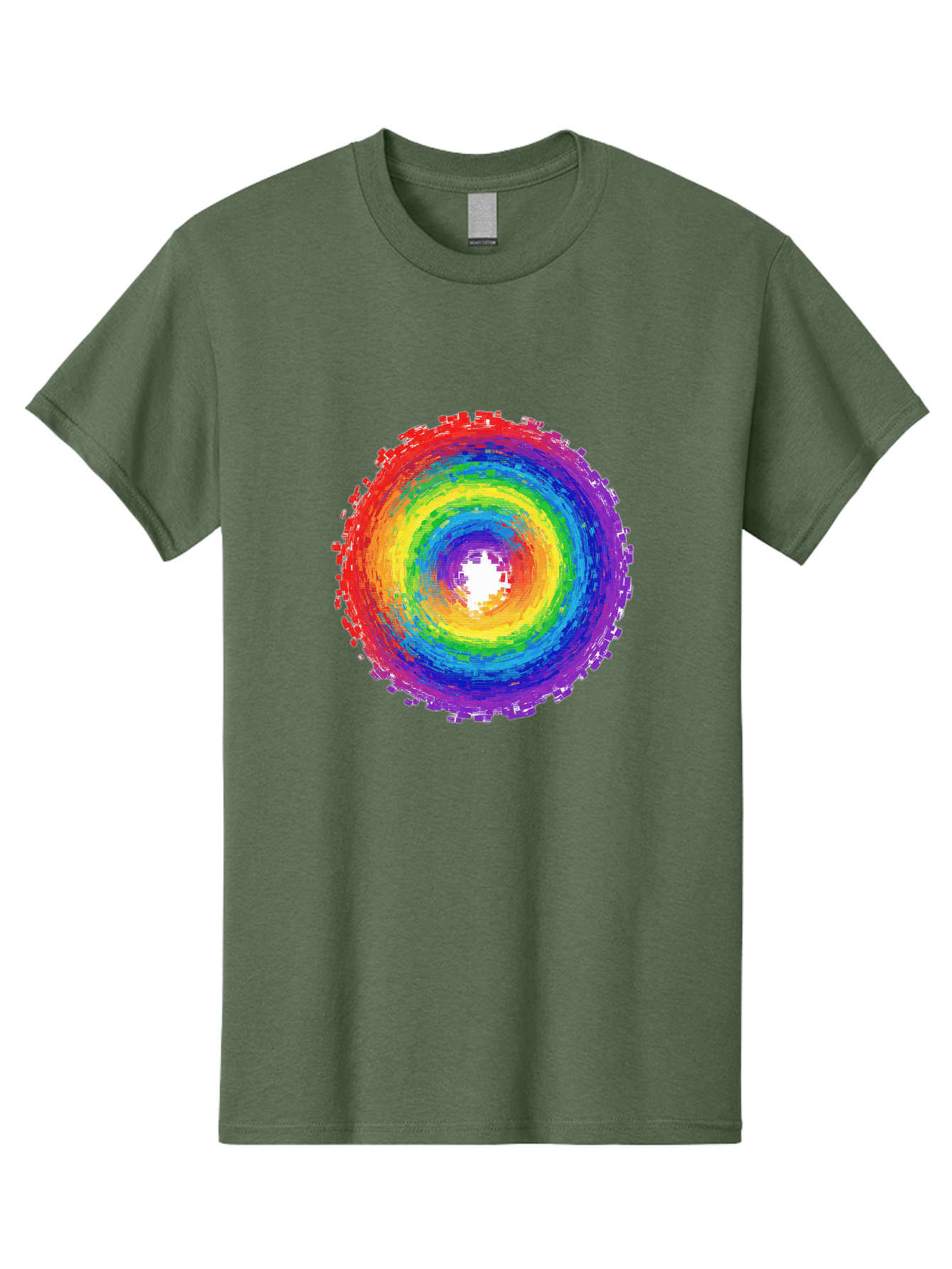 Rainbow-Circle-3 Men'S Graphic Tee, 100% Cotton, Comfortable Casual Summer Wear, Machine Washable, Vintage Camera, Old Camera, Antique Camera, Black Camera, Classic Photography, Photography Equipment, Nostalgic Device, Film Camera, Camera Art Bai290 5