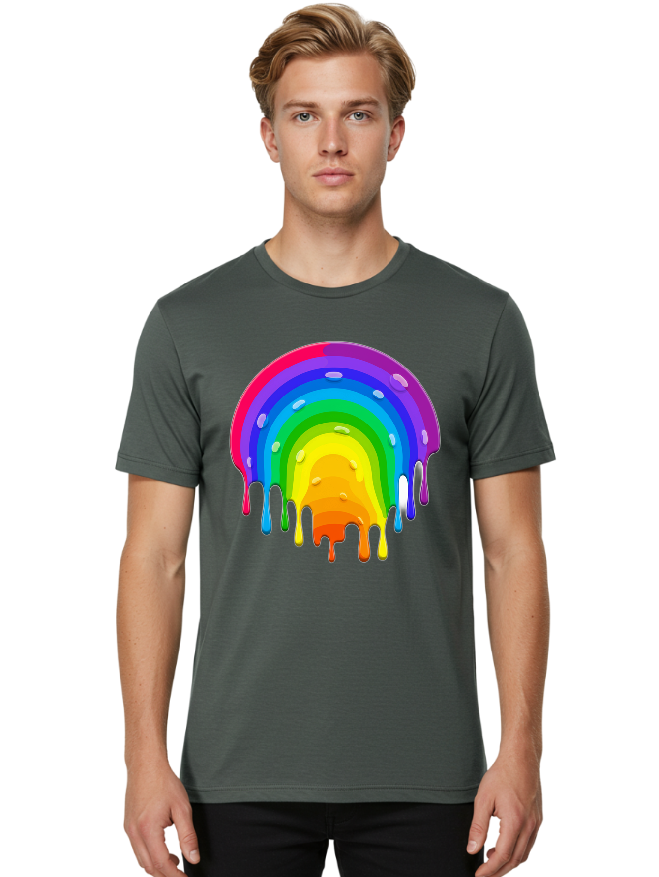 Rainbow-Dripping Men'S Graphic Tee, 100% Cotton, Comfortable Casual Summer Wear, Machine Washable, Vintage Camera, Old Camera, Antique Camera, Black Camera, Classic Photography, Photography Equipment, Nostalgic Device, Film Camera, Camera Art Bai292 26
