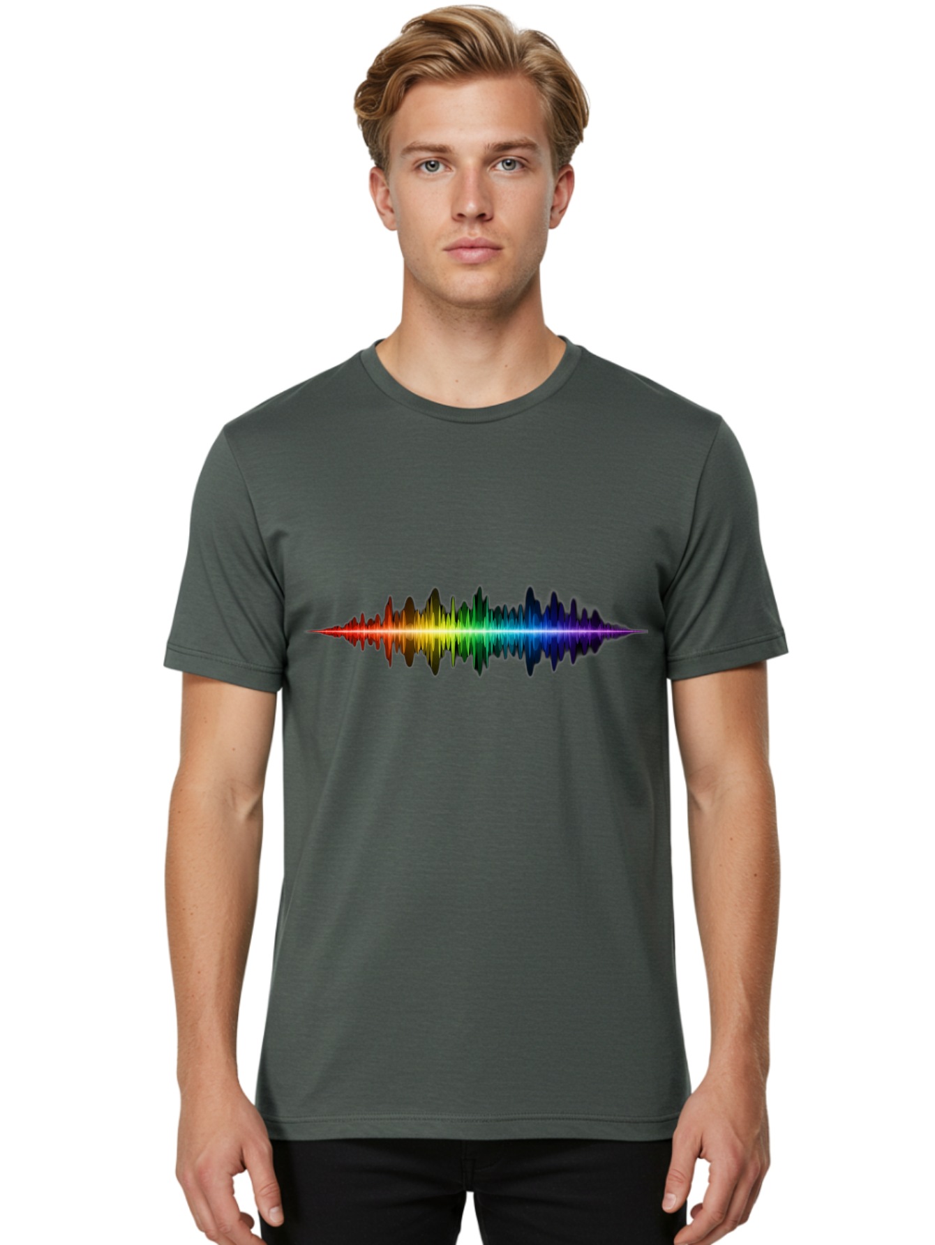 Rainbow-Sound-Wave Men'S Graphic Tee, 100% Cotton, Comfortable Casual Summer Wear, Machine Washable, Vintage Camera, Old Camera, Antique Camera, Black Camera, Classic Photography, Photography Equipment, Nostalgic Device, Film Camera, Bai295 24