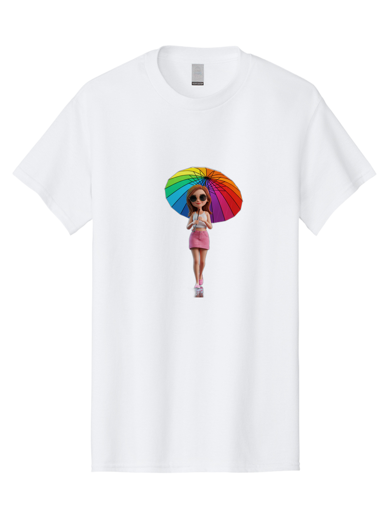 Rainbow-Umbrella-Girl Men'S Graphic Tee, 100% Cotton, Comfortable Casual Summer Wear, Machine Washable, Vintage Camera, Old Camera, Antique Camera, Black Camera, Classic Photography, Photography Equipment, Nostalgic Device, Film Camera, Bai297 7