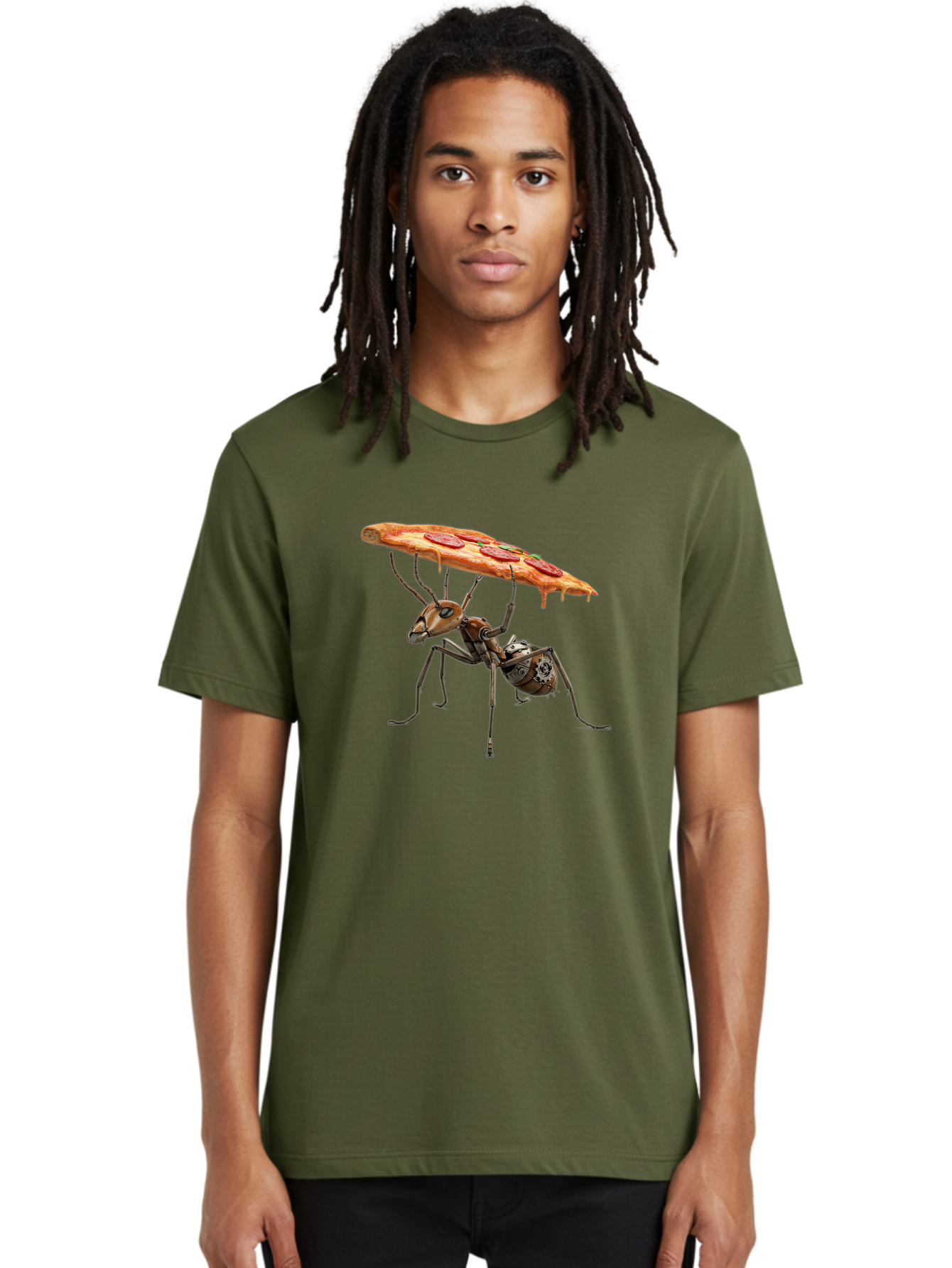 Robot-Ant-Pizza-Carrier Men'S Graphic Tee, 100% Cotton, Comfortable Casual Summer Wear, Machine Washable, Vintage Camera, Old Camera, Antique Camera, Black Camera, Classic Photography, Photography Equipment, Nostalgic Device, Film Camera, Bai303 18