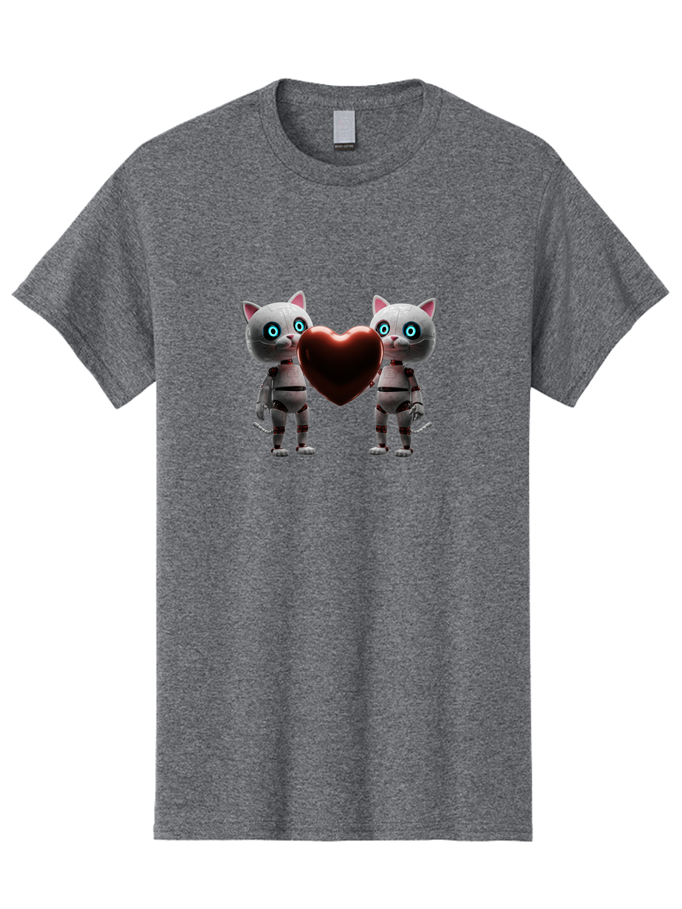 Robotic-Cats-Holding-Heart Men'S Graphic Tee, 100% Cotton, Comfortable Casual Summer Wear, Machine Washable, Vintage Camera, Old Camera, Antique Camera, Black Camera, Classic Photography, Photography Equipment, Nostalgic Device, Film Camera, Bai304 12
