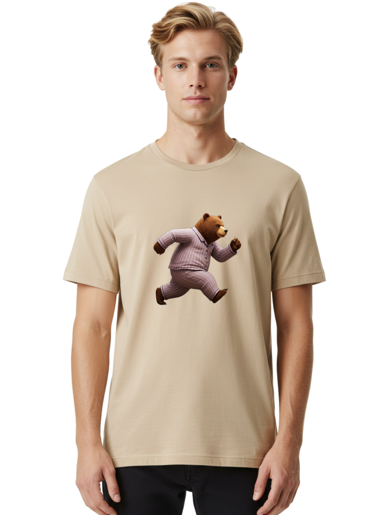 Running-Bear-In-Pajamas Men'S Graphic Tee, 100% Cotton, Comfortable Casual Summer Wear, Machine Washable, Vintage Camera, Old Camera, Antique Camera, Black Camera, Classic Photography, Photography Equipment, Nostalgic Device, Film Camera, Bai308 26