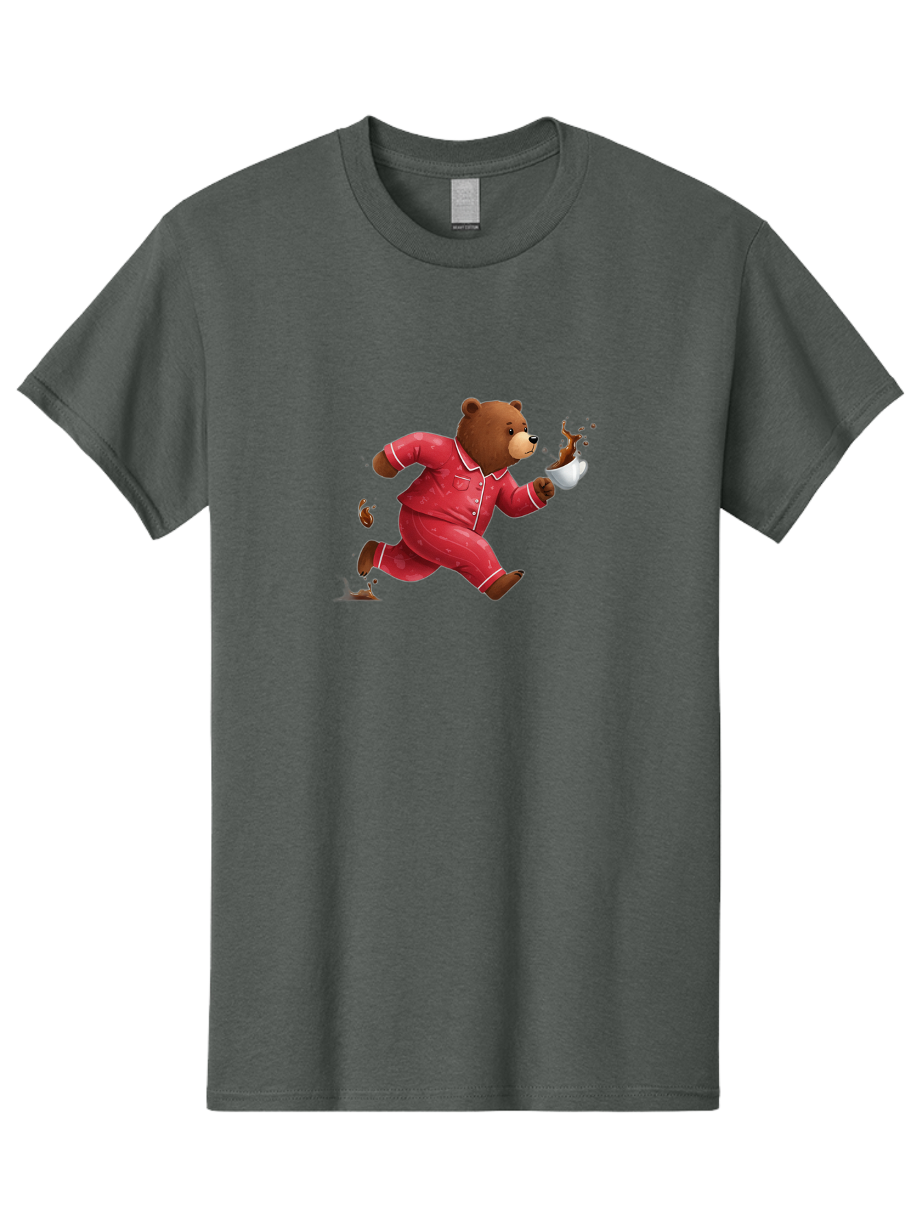 Running-Bear-With-Coffee Men'S Graphic Tee, 100% Cotton, Comfortable Casual Summer Wear, Machine Washable, Vintage Camera, Old Camera, Antique Camera, Black Camera, Classic Photography, Photography Equipment, Nostalgic Device, Film Camera, Bai309 8