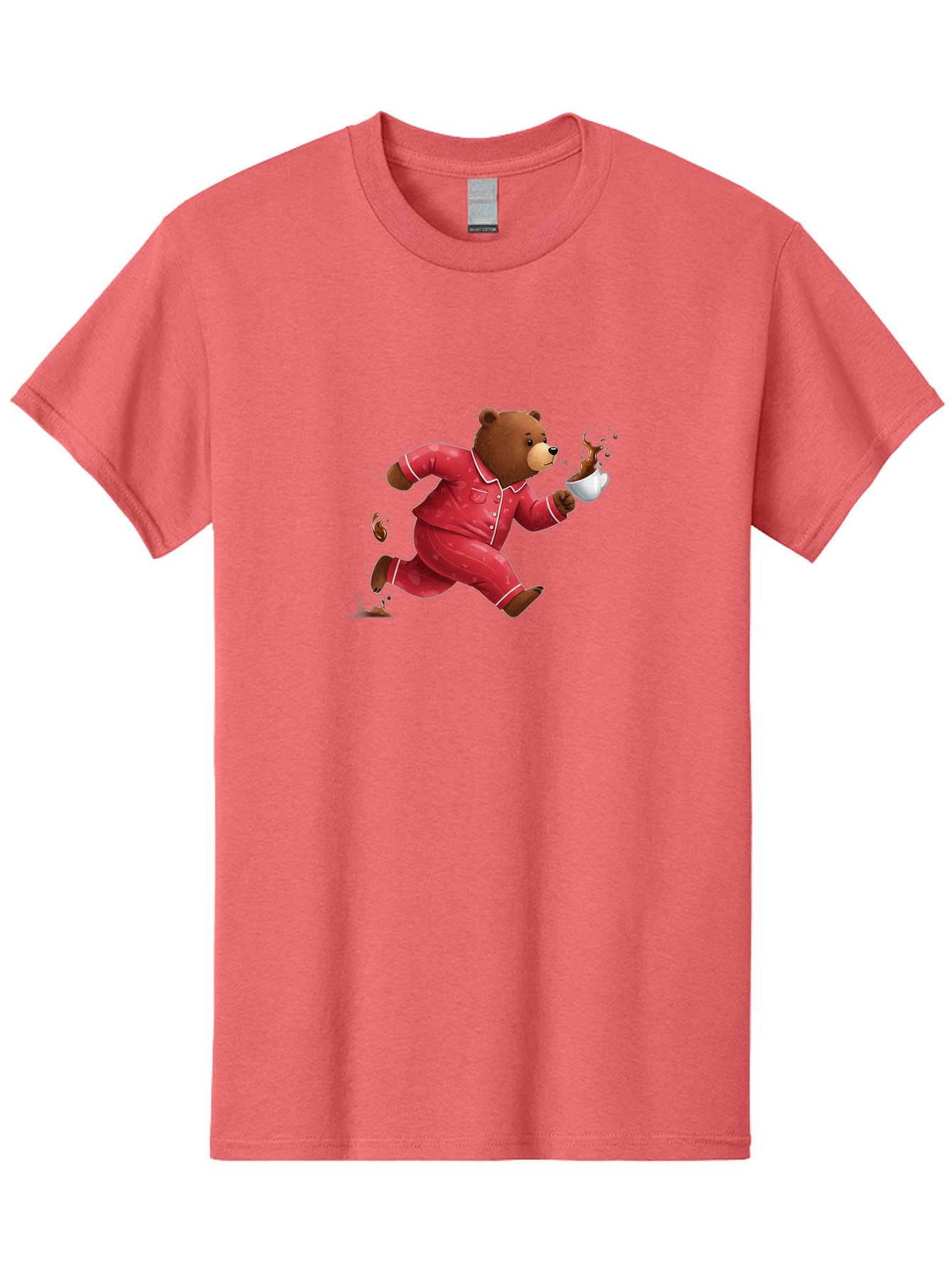 Running-Bear-With-Coffee Men'S Graphic Tee, 100% Cotton, Comfortable Casual Summer Wear, Machine Washable, Vintage Camera, Old Camera, Antique Camera, Black Camera, Classic Photography, Photography Equipment, Nostalgic Device, Film Camera, Bai309 9