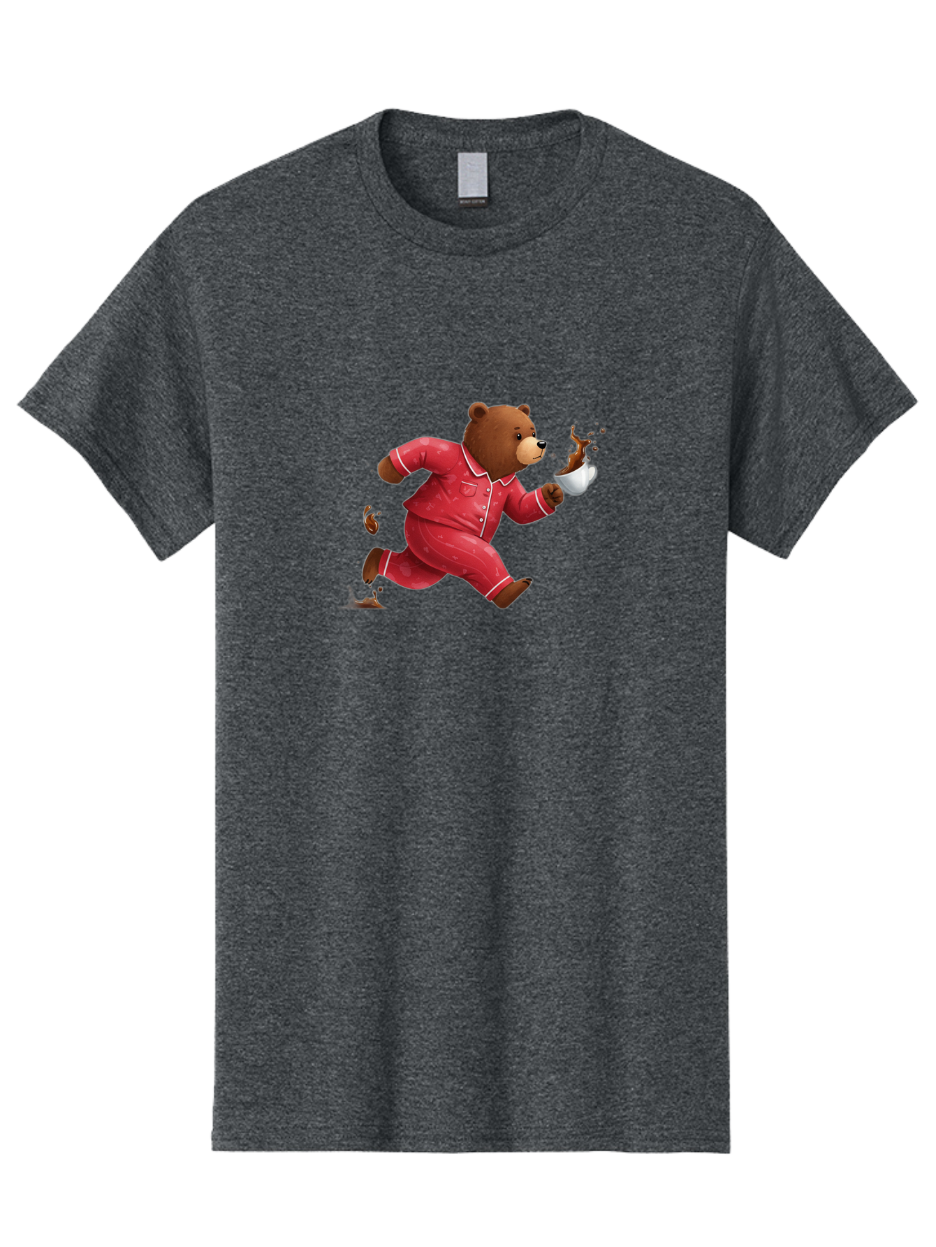 Running-Bear-With-Coffee Men'S Graphic Tee, 100% Cotton, Comfortable Casual Summer Wear, Machine Washable, Vintage Camera, Old Camera, Antique Camera, Black Camera, Classic Photography, Photography Equipment, Nostalgic Device, Film Camera, Bai309 5