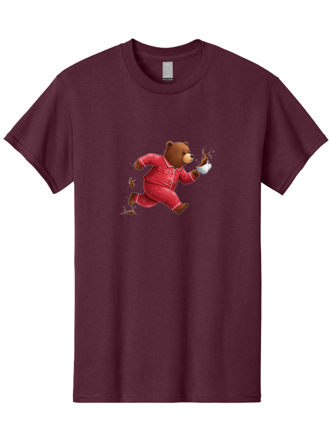 Running-Bear-With-Coffee Men'S Graphic Tee, 100% Cotton, Comfortable Casual Summer Wear, Machine Washable, Vintage Camera, Old Camera, Antique Camera, Black Camera, Classic Photography, Photography Equipment, Nostalgic Device, Film Camera, Bai309 4