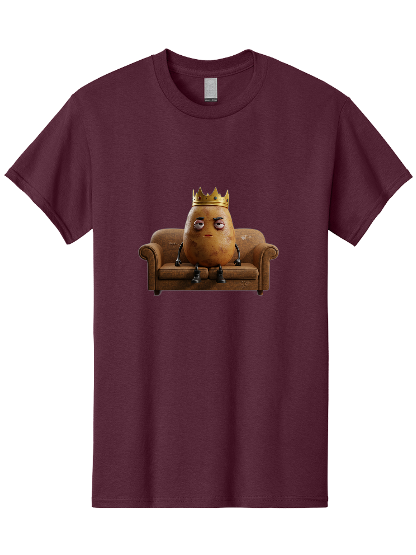 Sad-Potato-King-1 Men'S Graphic Tee, 100% Cotton, Comfortable Casual Summer Wear, Machine Washable, Vintage Camera, Old Camera, Antique Camera, Black Camera, Classic Photography, Photography Equipment, Nostalgic Device, Film Camera, Camera Art Bai338 3
