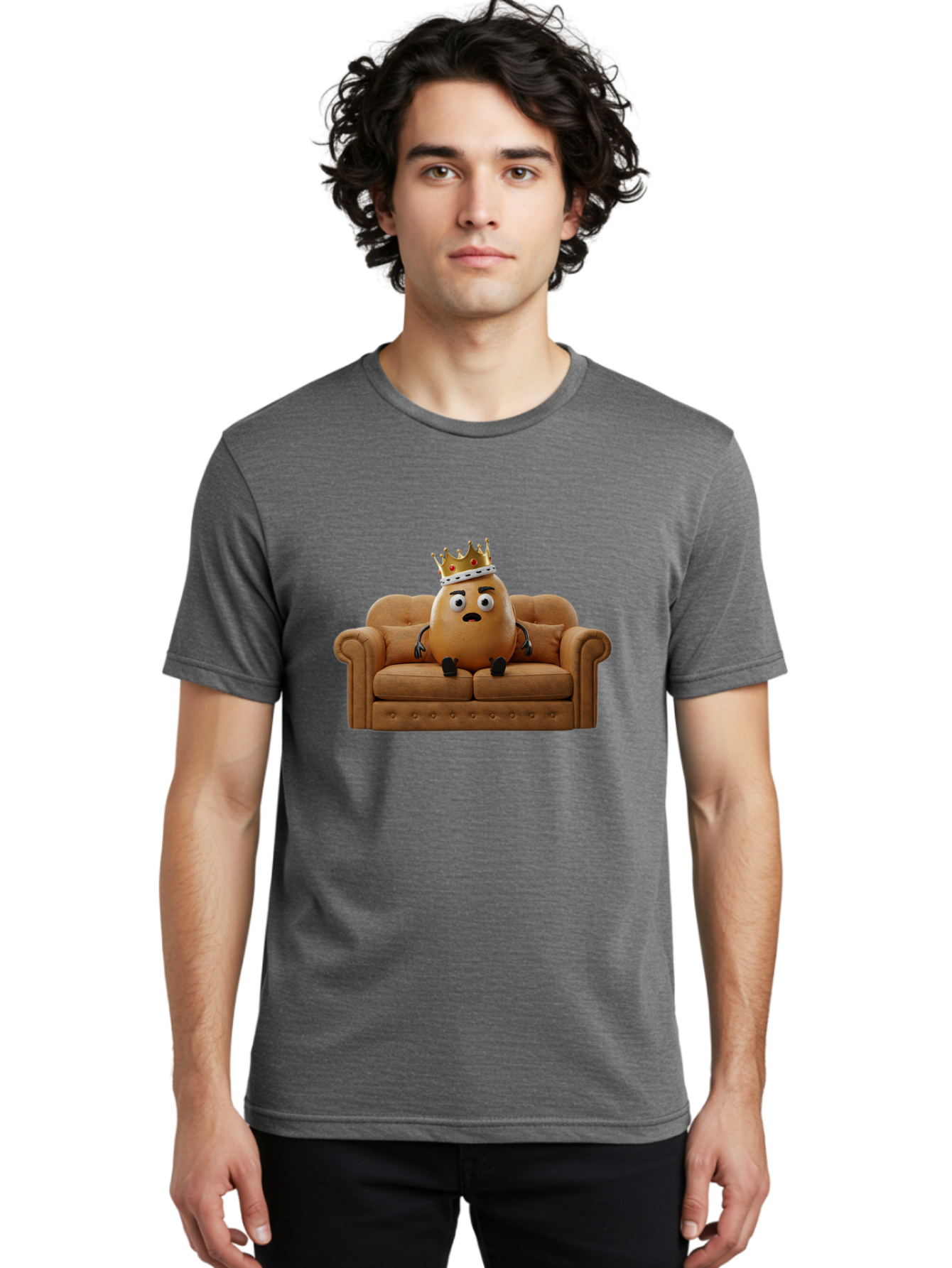 Sad-Potato-King-2 Men'S Graphic Tee, 100% Cotton, Comfortable Casual Summer Wear, Machine Washable, Vintage Camera, Old Camera, Antique Camera, Black Camera, Classic Photography, Photography Equipment, Nostalgic Device, Film Camera, Camera Art Bai339 30