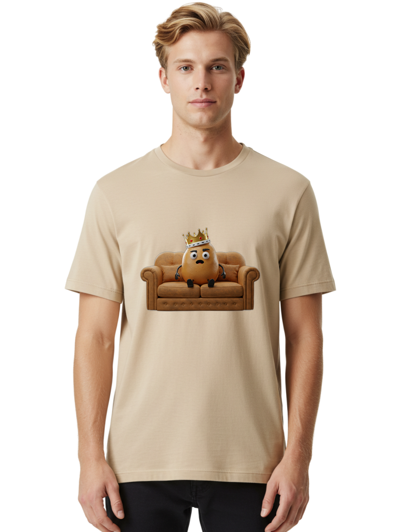 Sad-Potato-King-2 Men'S Graphic Tee, 100% Cotton, Comfortable Casual Summer Wear, Machine Washable, Vintage Camera, Old Camera, Antique Camera, Black Camera, Classic Photography, Photography Equipment, Nostalgic Device, Film Camera, Camera Art Bai339 29