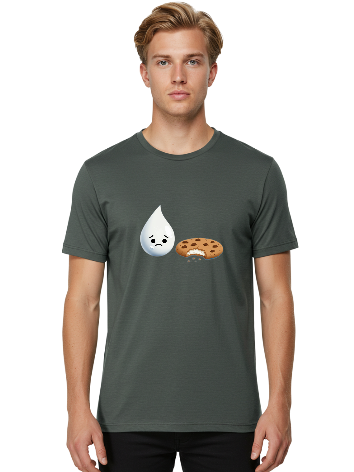 Sad-Water-Droplet-And-Cookie Men'S Graphic Tee, 100% Cotton, Comfortable Casual Summer Wear, Machine Washable, Vintage Camera, Old Camera, Antique Camera, Black Camera, Classic Photography, Photography Equipment, Nostalgic Device, Film Camera, Bai344 17