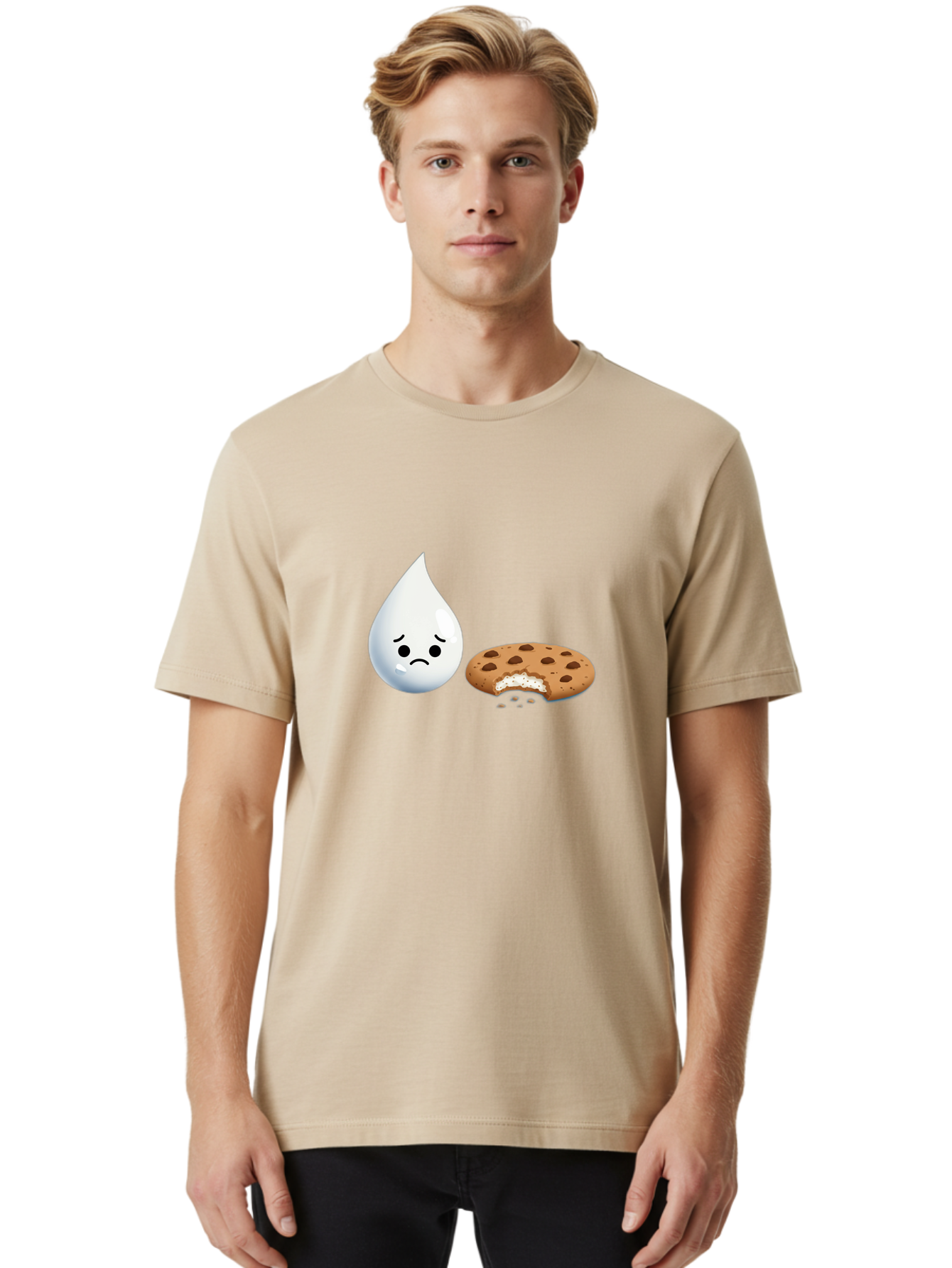 Sad-Water-Droplet-And-Cookie Men'S Graphic Tee, 100% Cotton, Comfortable Casual Summer Wear, Machine Washable, Vintage Camera, Old Camera, Antique Camera, Black Camera, Classic Photography, Photography Equipment, Nostalgic Device, Film Camera, Bai344 22