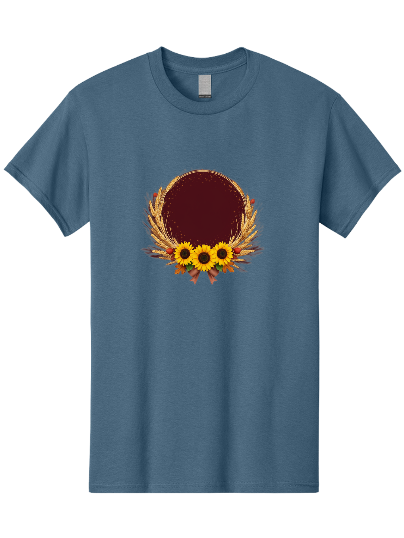 Sunflower-Wreath-Frame Men'S Graphic Tee, 100% Cotton, Comfortable Casual Summer Wear, Machine Washable, Vintage Camera, Old Camera, Antique Camera, Black Camera, Classic Photography, Photography Equipment, Nostalgic Device, Film Camera, Bai430 14