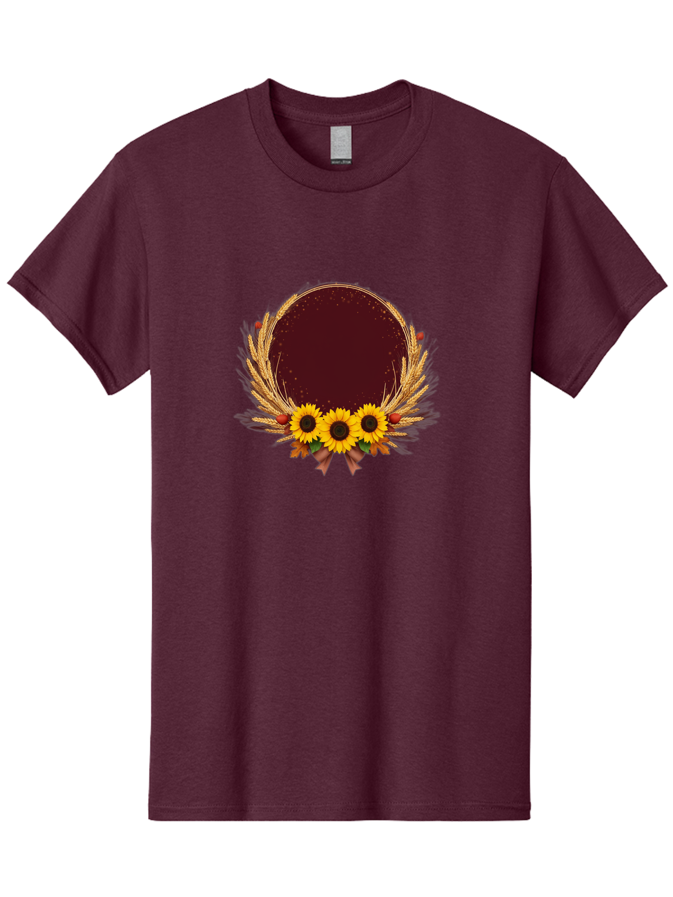 Sunflower-Wreath-Frame Men'S Graphic Tee, 100% Cotton, Comfortable Casual Summer Wear, Machine Washable, Vintage Camera, Old Camera, Antique Camera, Black Camera, Classic Photography, Photography Equipment, Nostalgic Device, Film Camera, Bai430 4