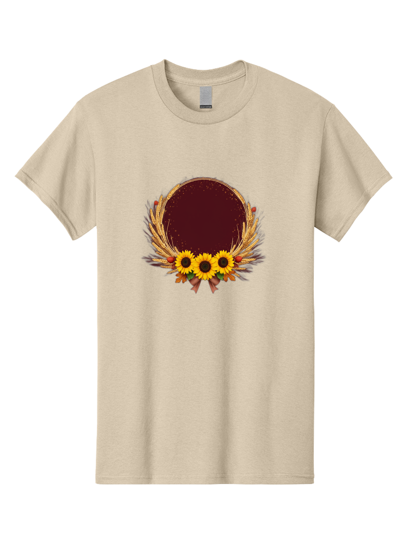 Sunflower-Wreath-Frame Men'S Graphic Tee, 100% Cotton, Comfortable Casual Summer Wear, Machine Washable, Vintage Camera, Old Camera, Antique Camera, Black Camera, Classic Photography, Photography Equipment, Nostalgic Device, Film Camera, Bai430 11