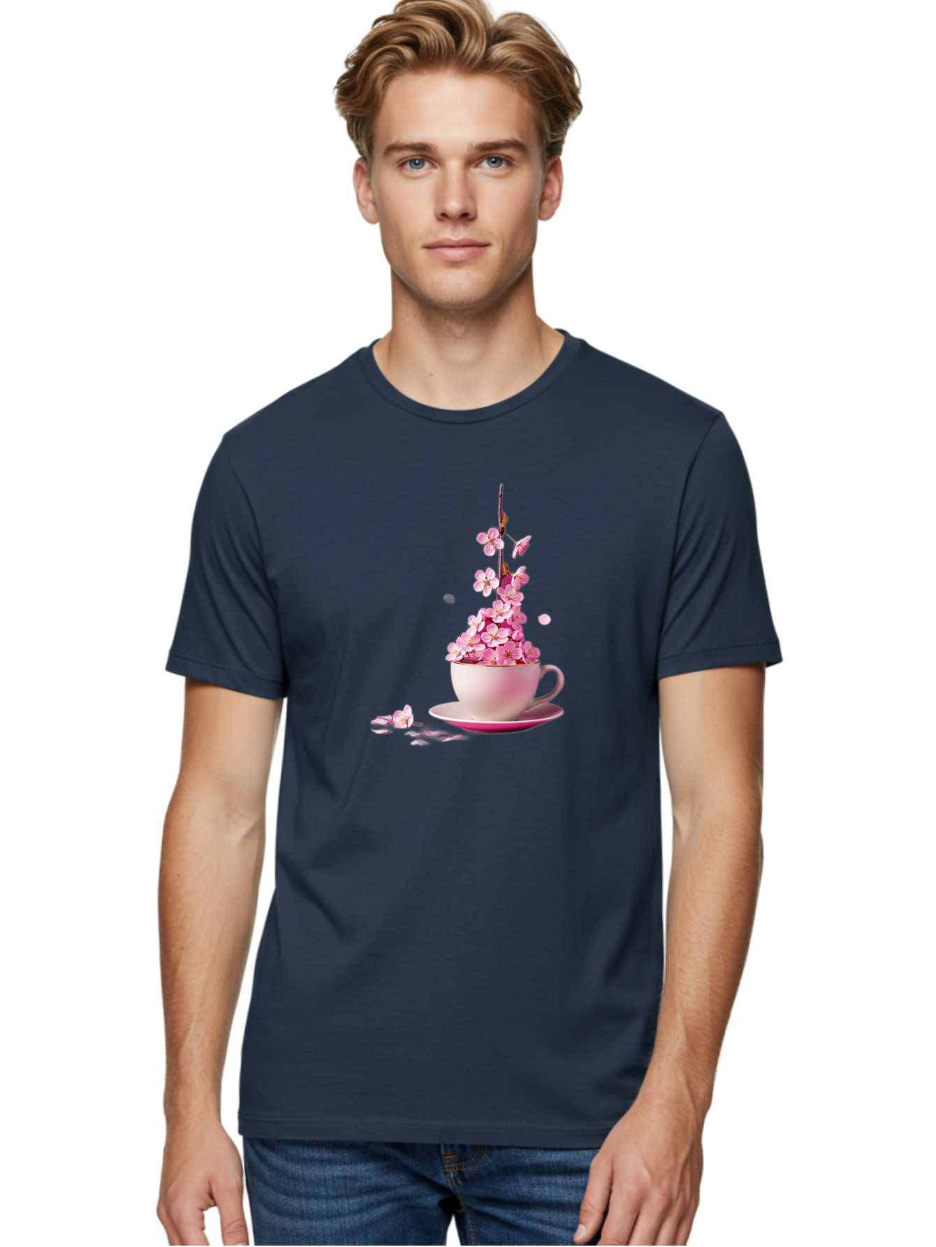 Tea-Cup-With-Flowers Men'S Graphic Tee, 100% Cotton, Comfortable Casual Summer Wear, Machine Washable, Vintage Camera, Old Camera, Antique Camera, Black Camera, Classic Photography, Photography Equipment, Nostalgic Device, Film Camera, Bai449 17