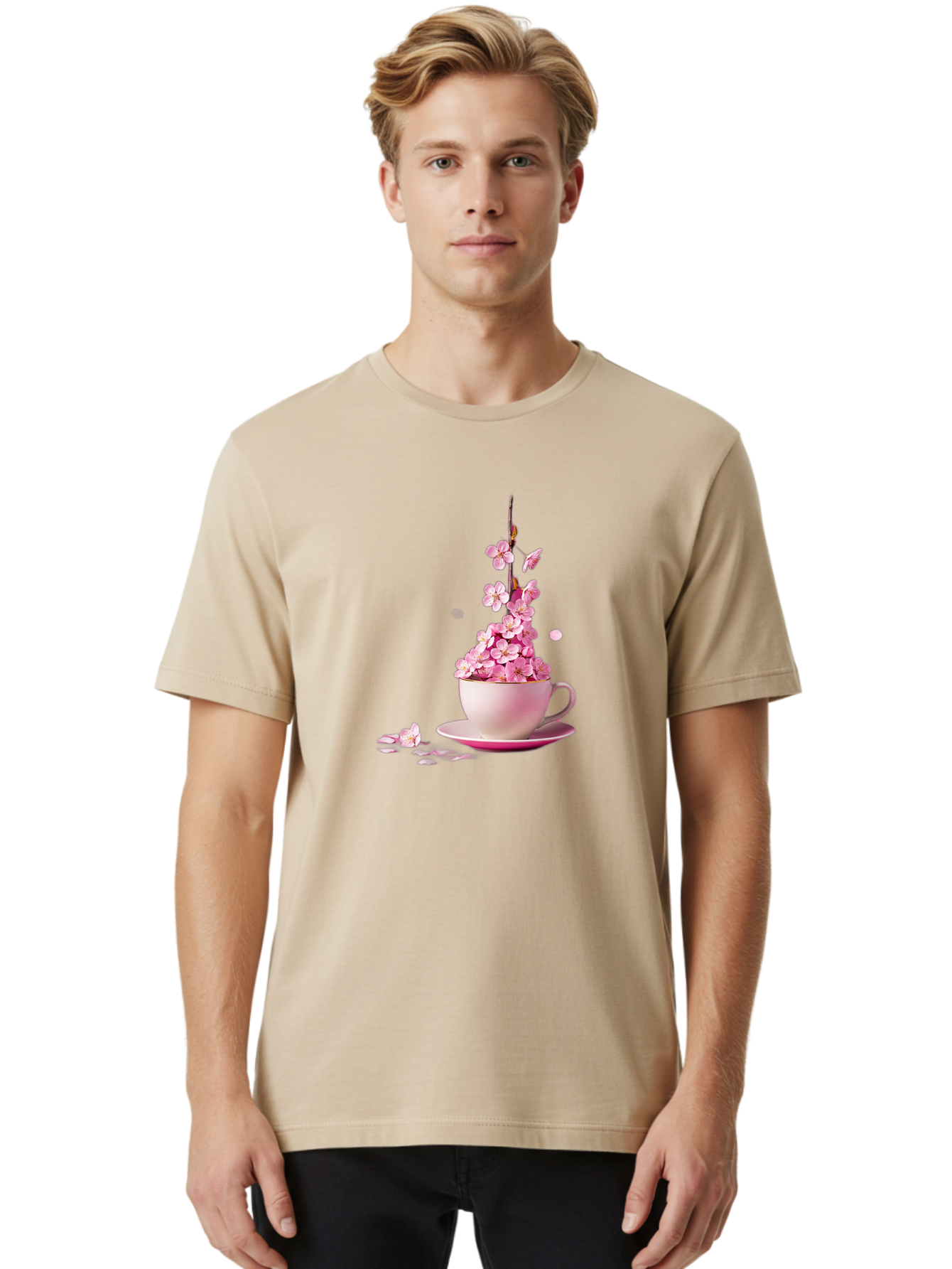 Tea-Cup-With-Flowers Men'S Graphic Tee, 100% Cotton, Comfortable Casual Summer Wear, Machine Washable, Vintage Camera, Old Camera, Antique Camera, Black Camera, Classic Photography, Photography Equipment, Nostalgic Device, Film Camera, Bai449 28