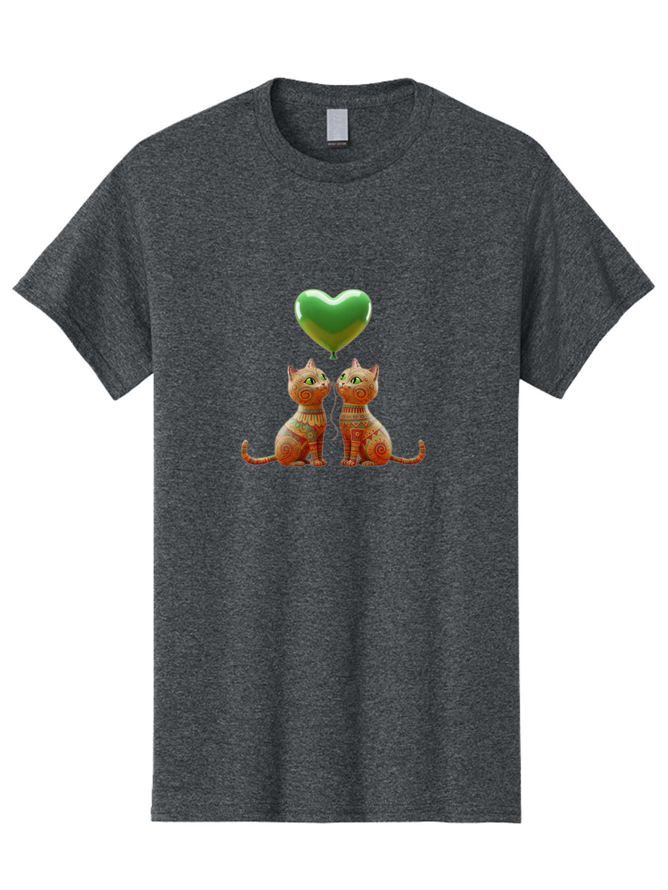 Two-Cats-With-Heart-Balloon-1 Men'S Graphic Tee, 100% Cotton, Comfortable Casual Summer Wear, Machine Washable, Vintage Camera, Old Camera, Antique Camera, Black Camera, Classic Photography, Photography Equipment, Nostalgic Device, Bai489 12