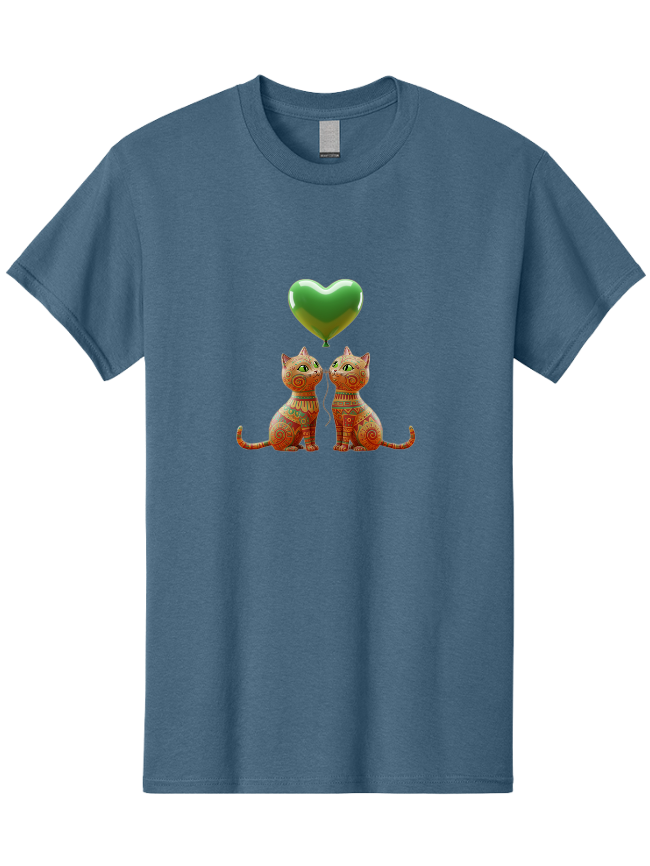 Two-Cats-With-Heart-Balloon-1 Men'S Graphic Tee, 100% Cotton, Comfortable Casual Summer Wear, Machine Washable, Vintage Camera, Old Camera, Antique Camera, Black Camera, Classic Photography, Photography Equipment, Nostalgic Device, Bai489 6