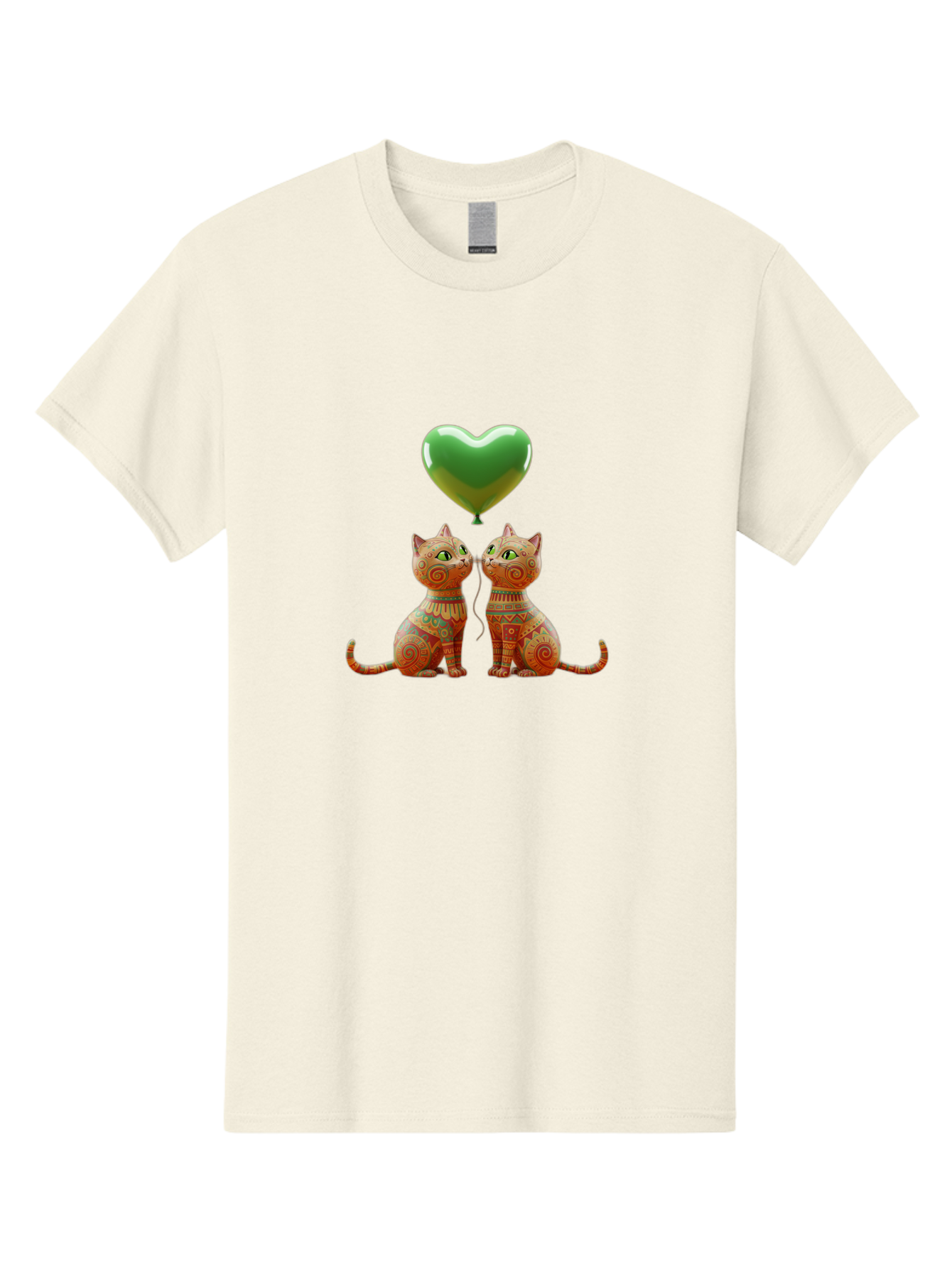 Two-Cats-With-Heart-Balloon-1 Men'S Graphic Tee, 100% Cotton, Comfortable Casual Summer Wear, Machine Washable, Vintage Camera, Old Camera, Antique Camera, Black Camera, Classic Photography, Photography Equipment, Nostalgic Device, Bai489 7