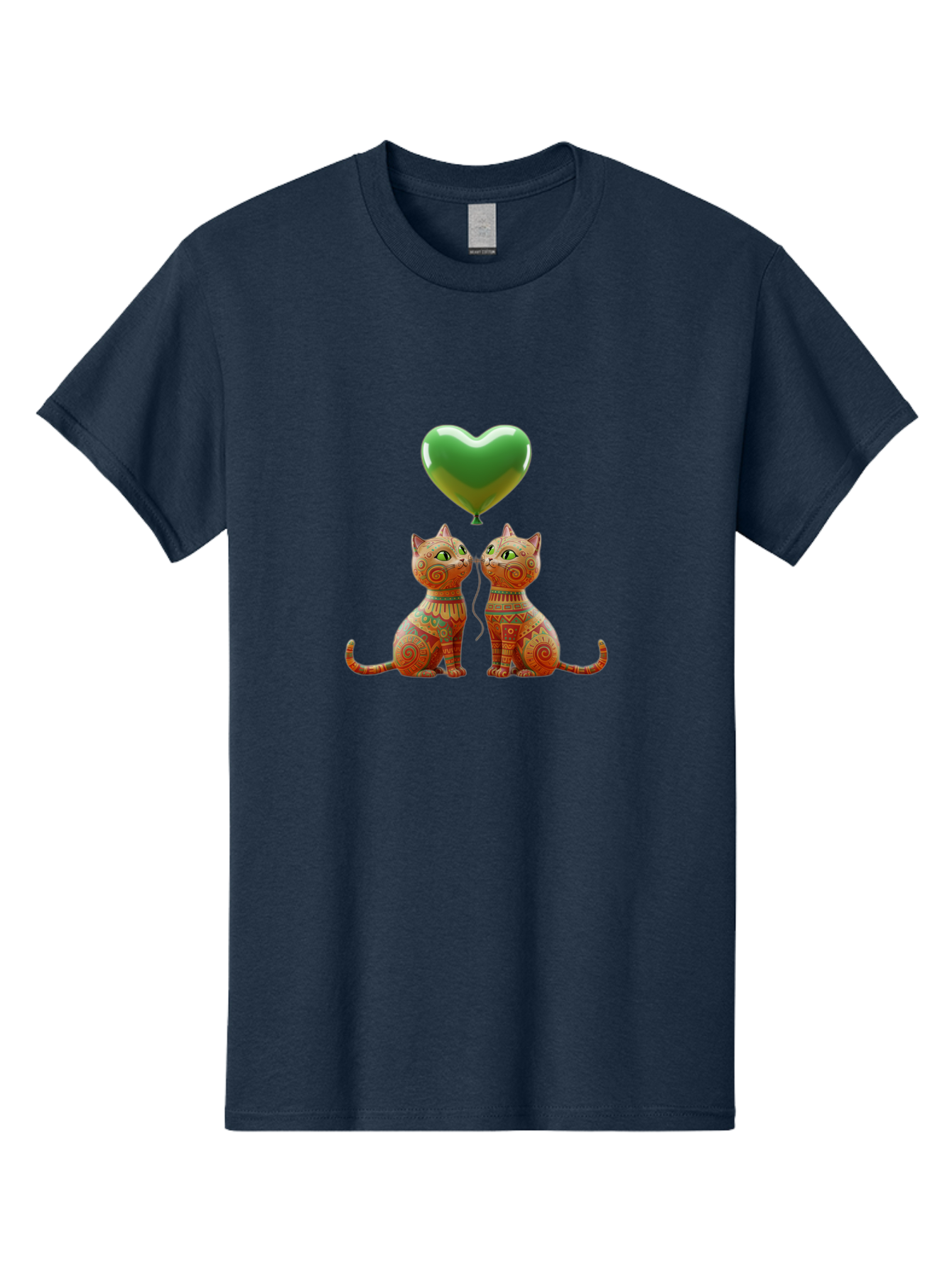 Two-Cats-With-Heart-Balloon-1 Men'S Graphic Tee, 100% Cotton, Comfortable Casual Summer Wear, Machine Washable, Vintage Camera, Old Camera, Antique Camera, Black Camera, Classic Photography, Photography Equipment, Nostalgic Device, Bai489 9