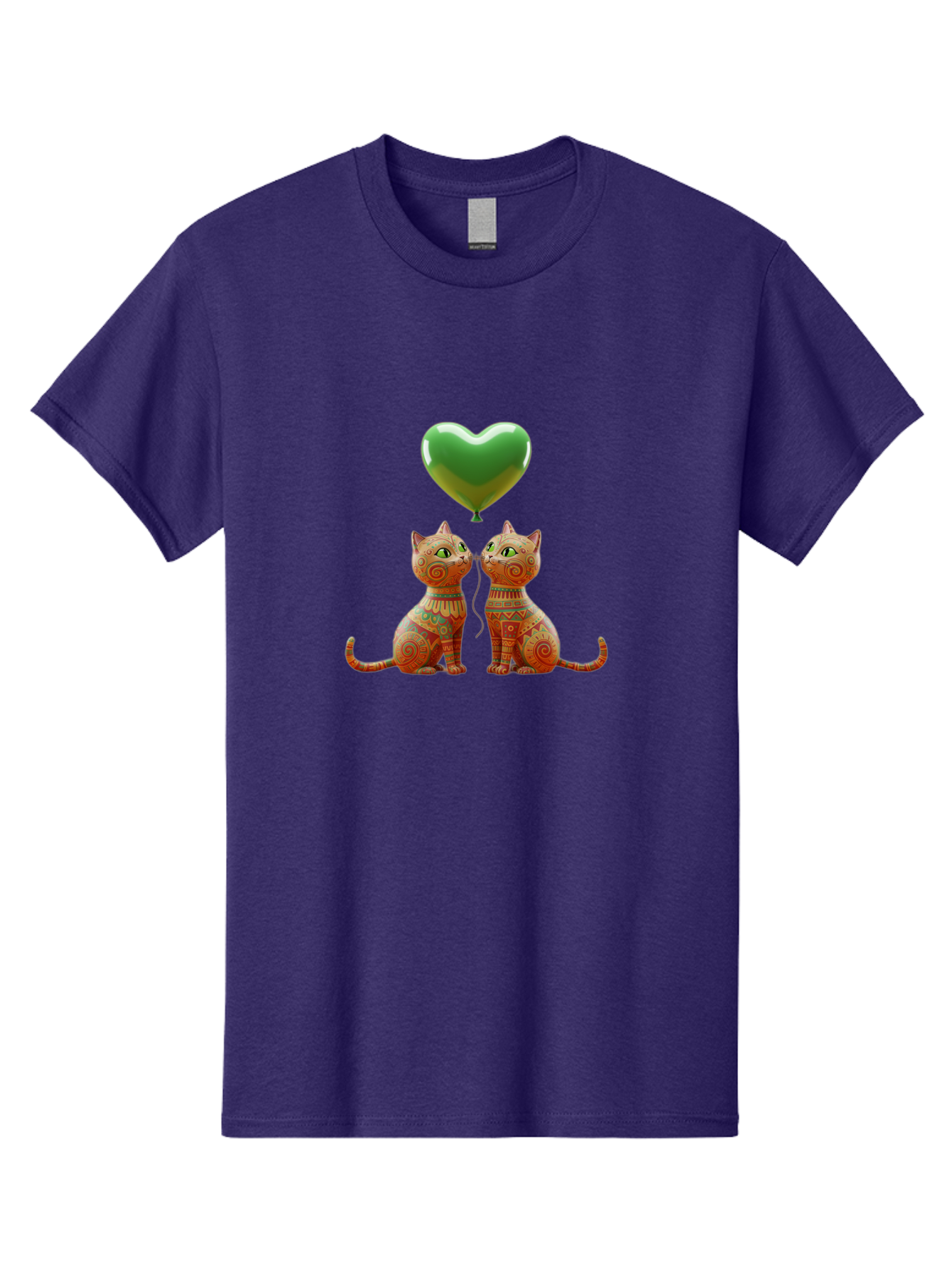 Two-Cats-With-Heart-Balloon-1 Men'S Graphic Tee, 100% Cotton, Comfortable Casual Summer Wear, Machine Washable, Vintage Camera, Old Camera, Antique Camera, Black Camera, Classic Photography, Photography Equipment, Nostalgic Device, Bai489 5