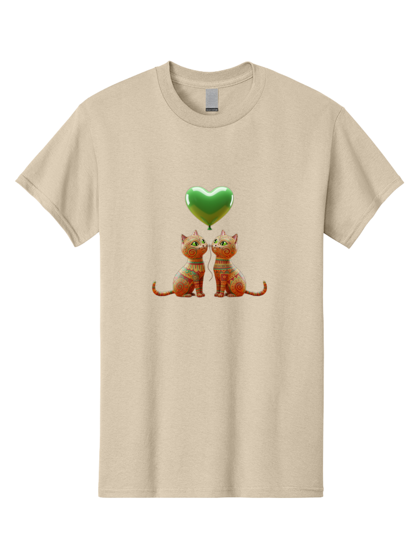 Two-Cats-With-Heart-Balloon-1 Men'S Graphic Tee, 100% Cotton, Comfortable Casual Summer Wear, Machine Washable, Vintage Camera, Old Camera, Antique Camera, Black Camera, Classic Photography, Photography Equipment, Nostalgic Device, Bai489 10