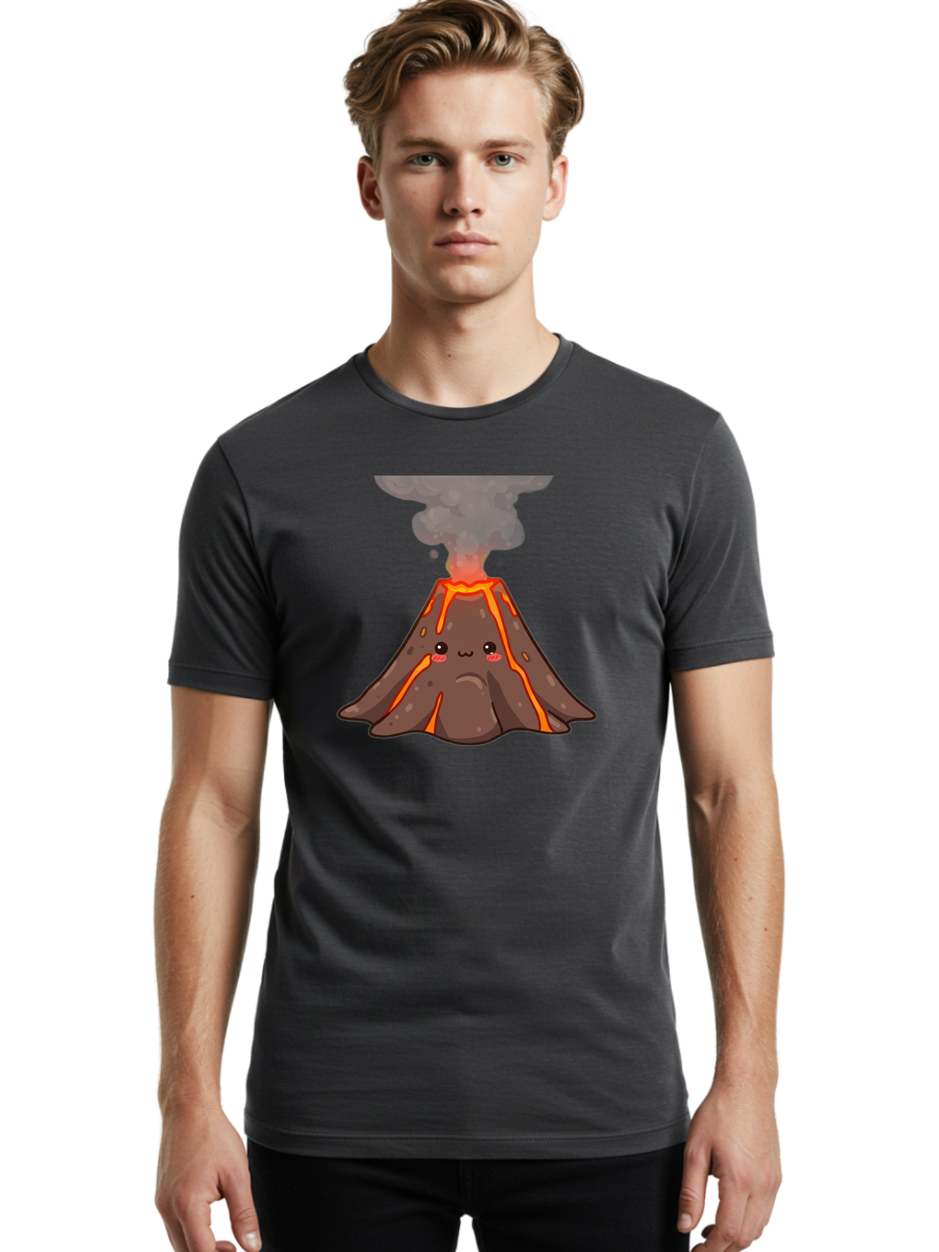 Volcano-Character-1 Men'S Graphic Tee, 100% Cotton, Comfortable Casual Summer Wear, Machine Washable, Vintage Camera, Old Camera, Antique Camera, Black Camera, Classic Photography, Photography Equipment, Nostalgic Device, Film Camera, Bai507 24