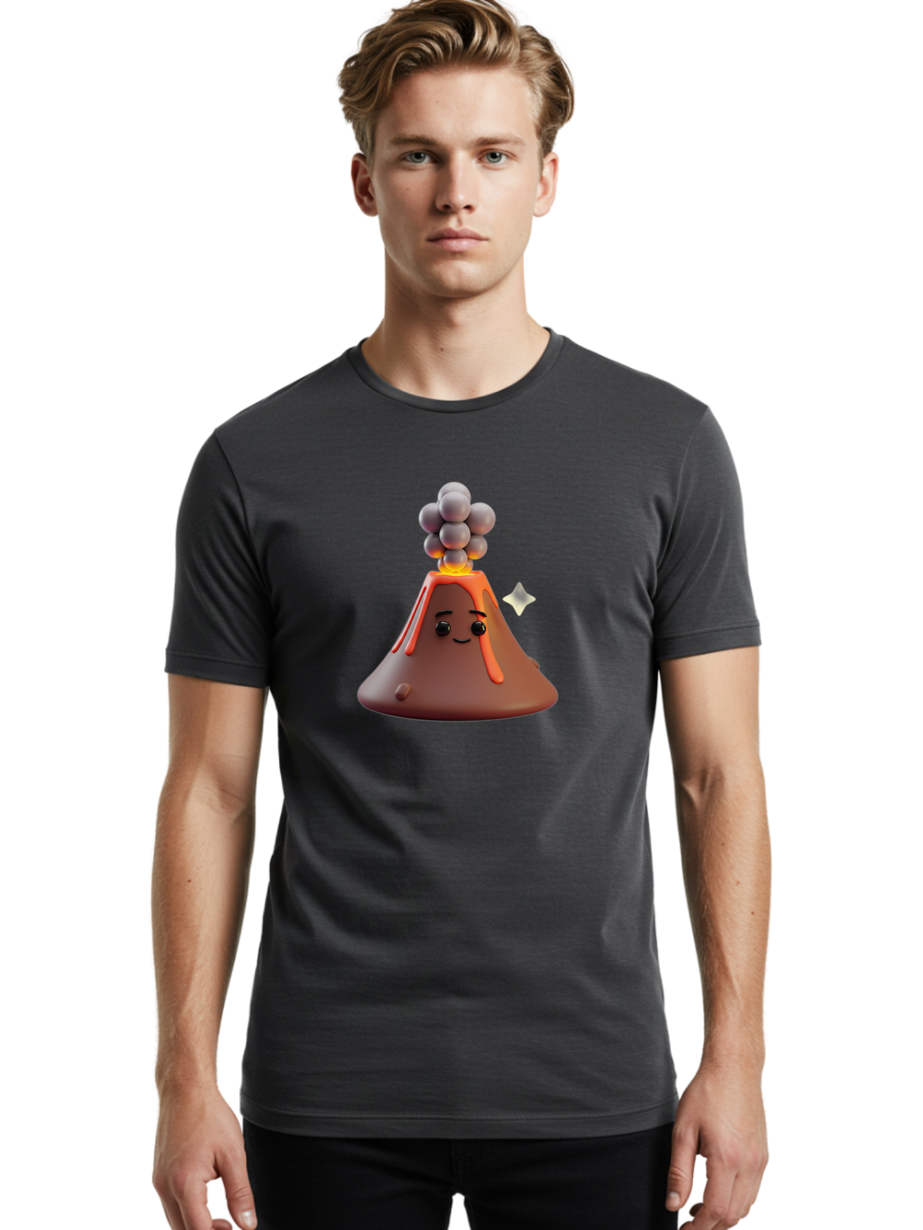 Volcano-Character-5 Men'S Graphic Tee, 100% Cotton, Comfortable Casual Summer Wear, Machine Washable, Vintage Camera, Old Camera, Antique Camera, Black Camera, Classic Photography, Photography Equipment, Nostalgic Device, Film Camera, Bai511 18