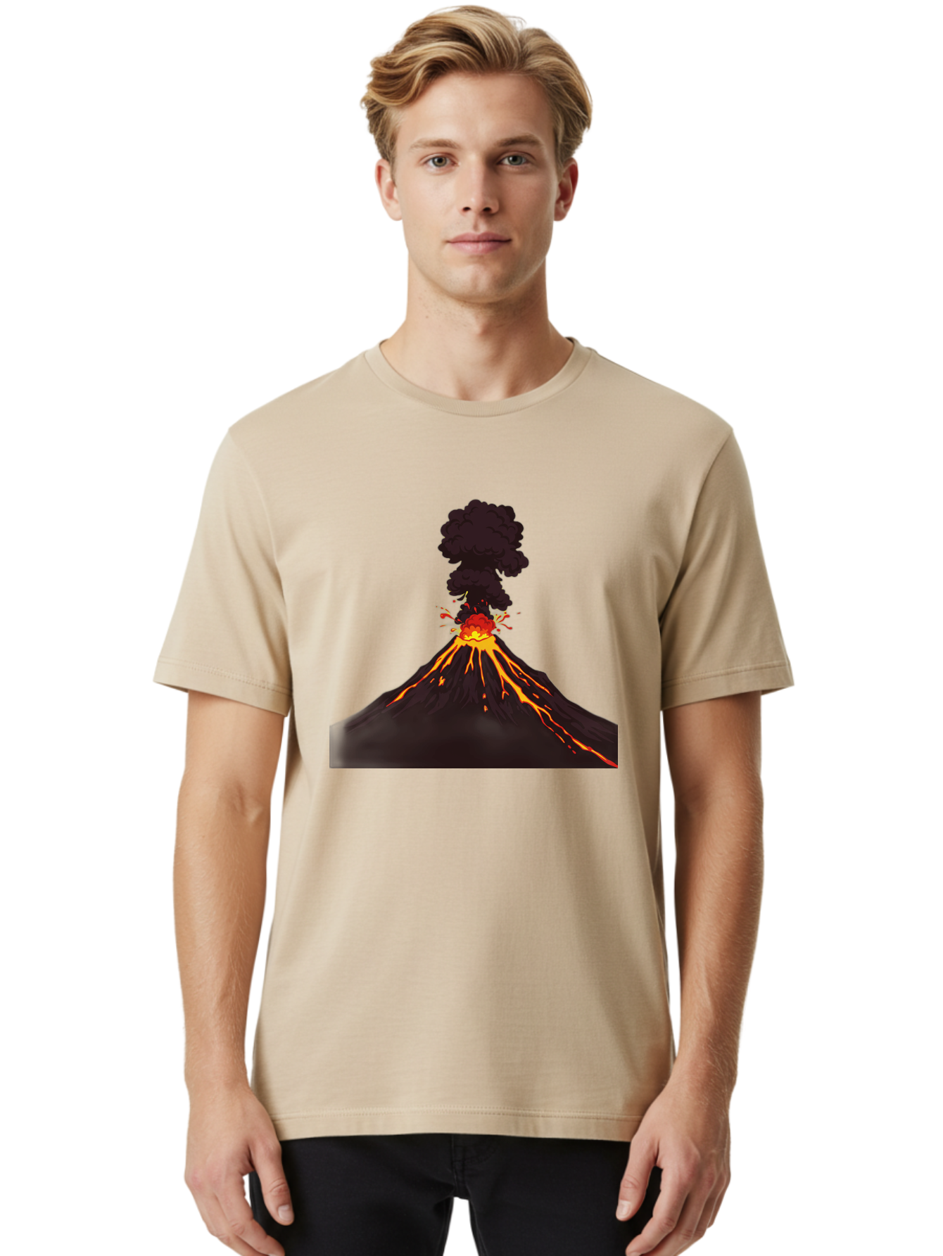 Volcano-Erupting-13 Men'S Graphic Tee, 100% Cotton, Comfortable Casual Summer Wear, Machine Washable, Vintage Camera, Old Camera, Antique Camera, Black Camera, Classic Photography, Photography Equipment, Nostalgic Device, Film Camera, Bai522 18