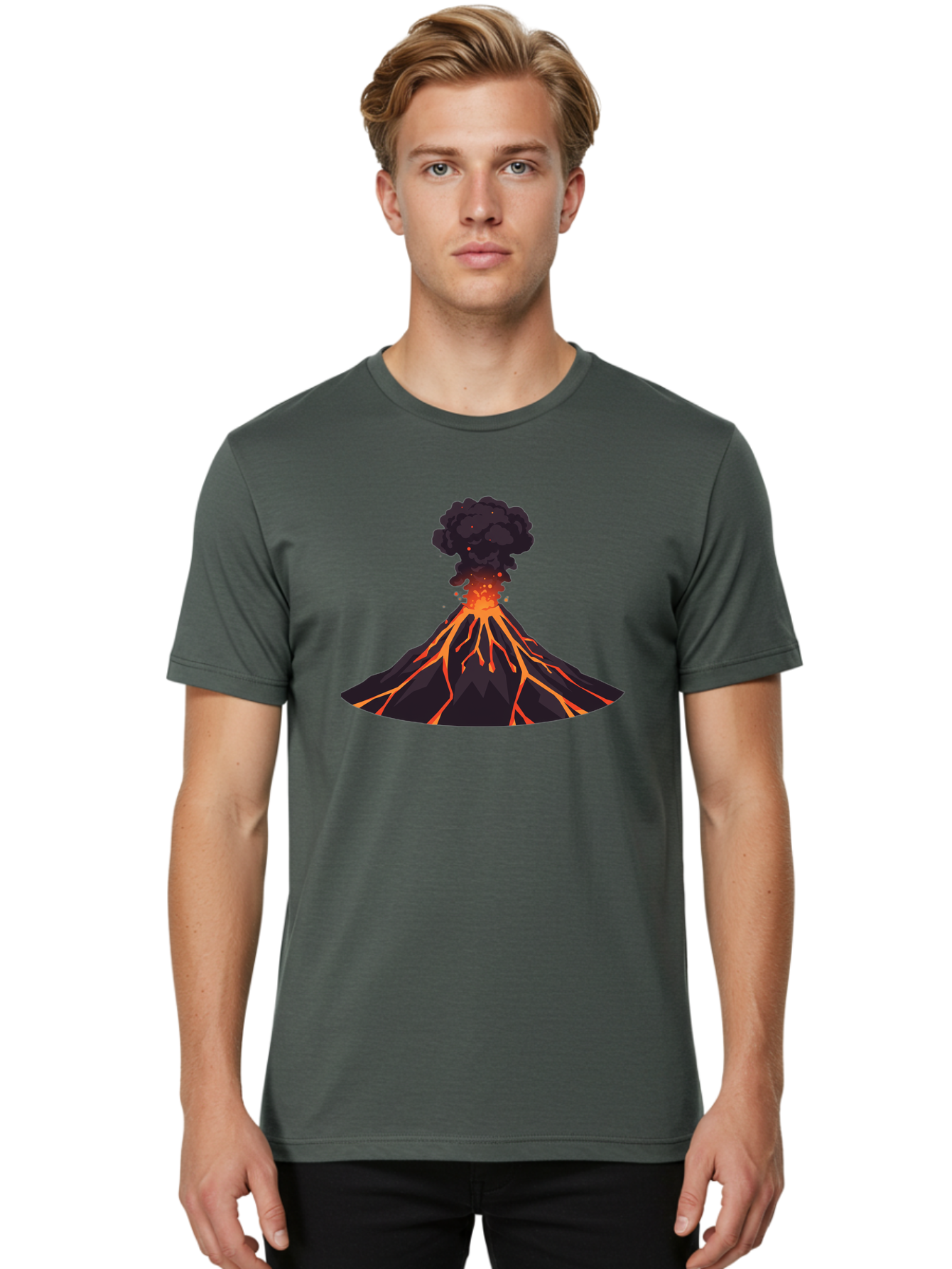 Volcano-Erupting-16 Men'S Graphic Tee, 100% Cotton, Comfortable Casual Summer Wear, Machine Washable, Vintage Camera, Old Camera, Antique Camera, Black Camera, Classic Photography, Photography Equipment, Nostalgic Device, Film Camera, Bai525 23