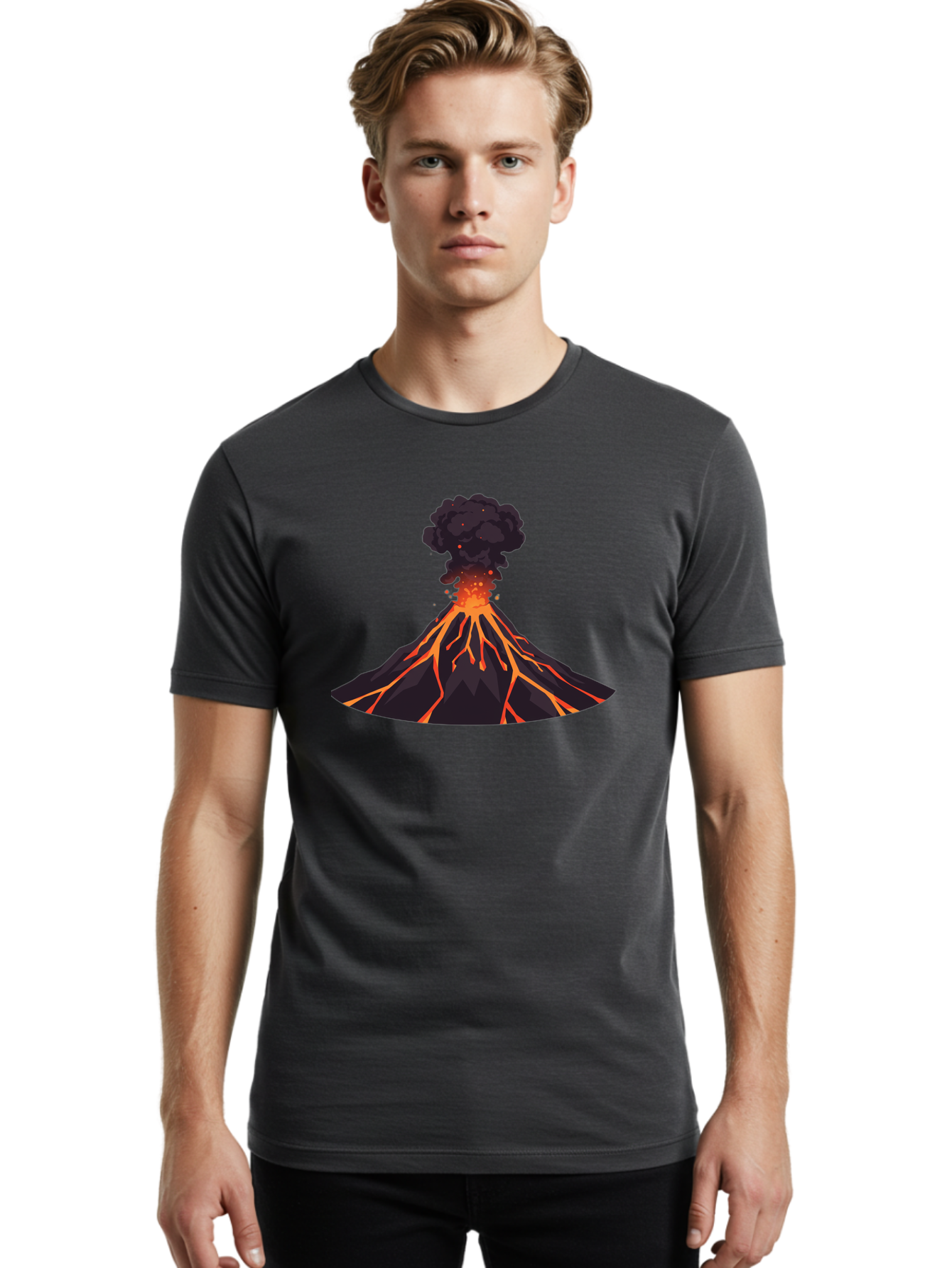 Volcano-Erupting-16 Men'S Graphic Tee, 100% Cotton, Comfortable Casual Summer Wear, Machine Washable, Vintage Camera, Old Camera, Antique Camera, Black Camera, Classic Photography, Photography Equipment, Nostalgic Device, Film Camera, Bai525 21