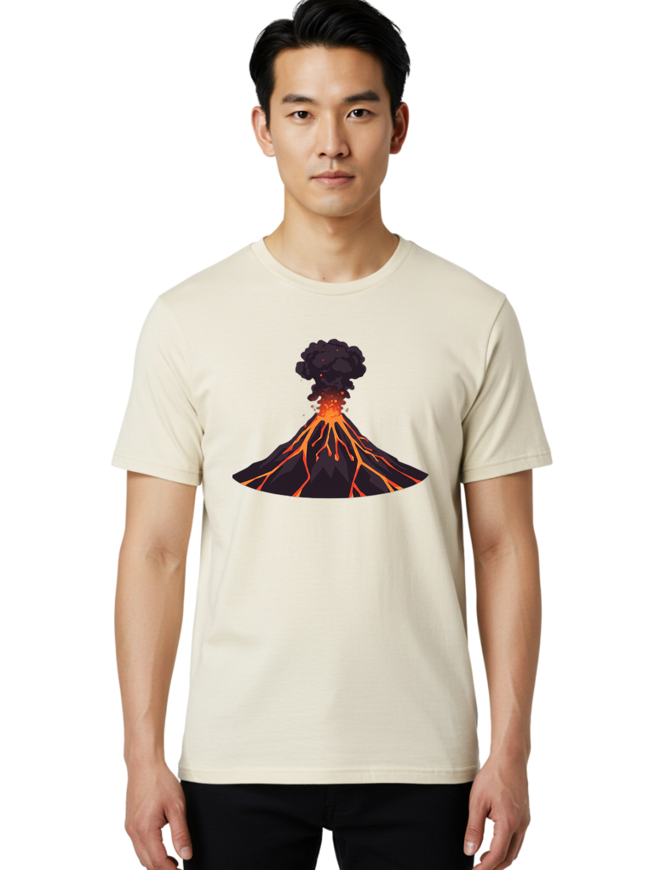 Volcano-Erupting-16 Men'S Graphic Tee, 100% Cotton, Comfortable Casual Summer Wear, Machine Washable, Vintage Camera, Old Camera, Antique Camera, Black Camera, Classic Photography, Photography Equipment, Nostalgic Device, Film Camera, Bai525 17