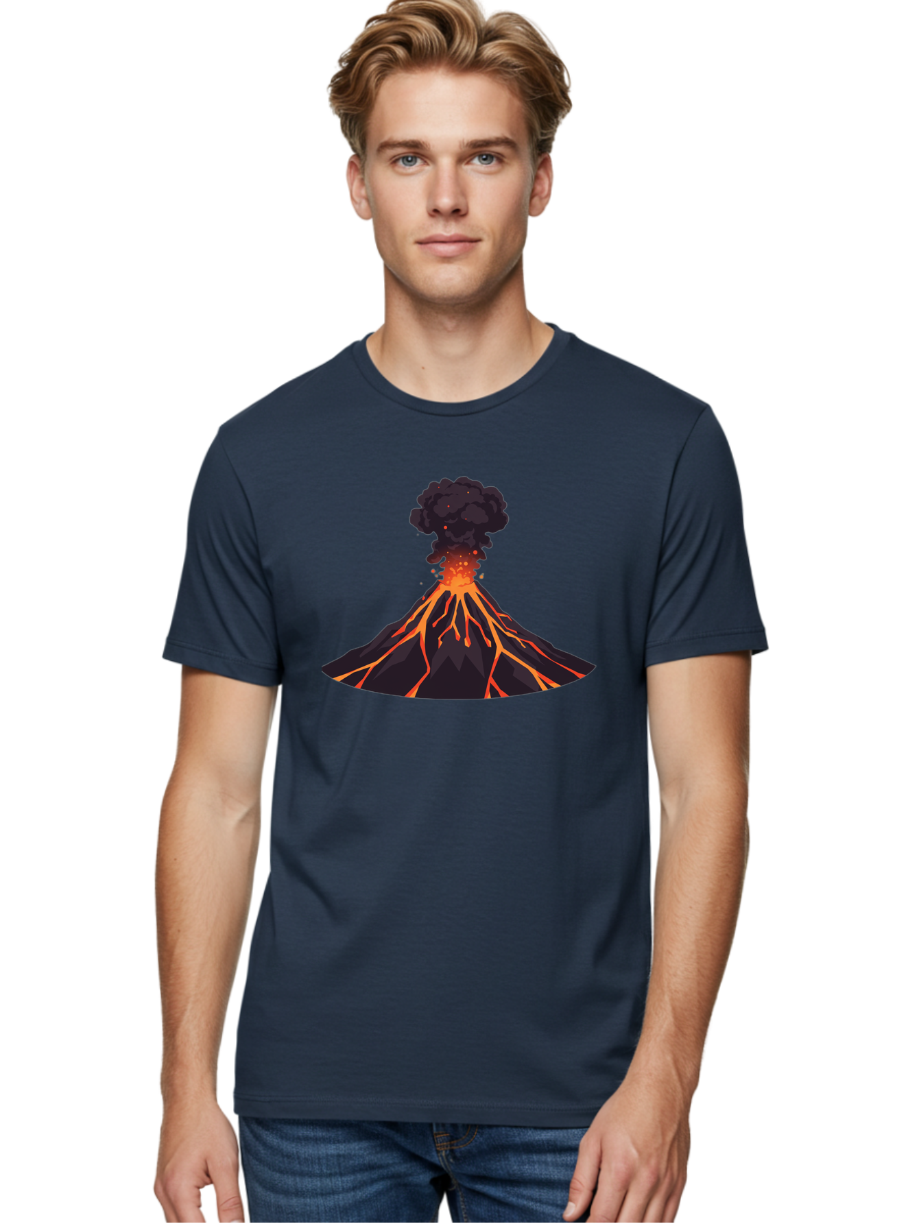 Volcano-Erupting-16 Men'S Graphic Tee, 100% Cotton, Comfortable Casual Summer Wear, Machine Washable, Vintage Camera, Old Camera, Antique Camera, Black Camera, Classic Photography, Photography Equipment, Nostalgic Device, Film Camera, Bai525 25