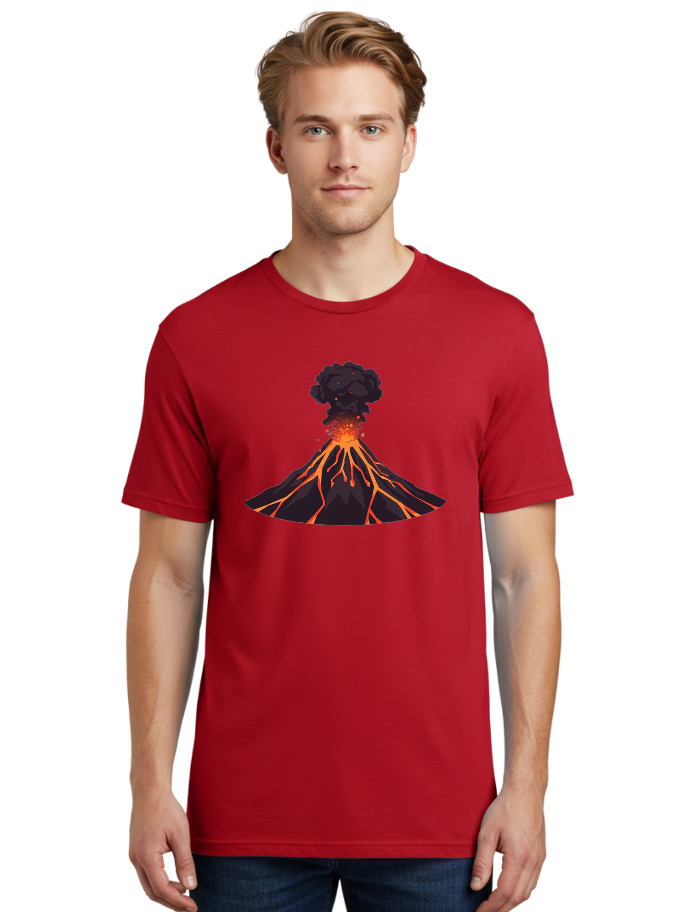 Volcano-Erupting-16 Men'S Graphic Tee, 100% Cotton, Comfortable Casual Summer Wear, Machine Washable, Vintage Camera, Old Camera, Antique Camera, Black Camera, Classic Photography, Photography Equipment, Nostalgic Device, Film Camera, Bai525 24